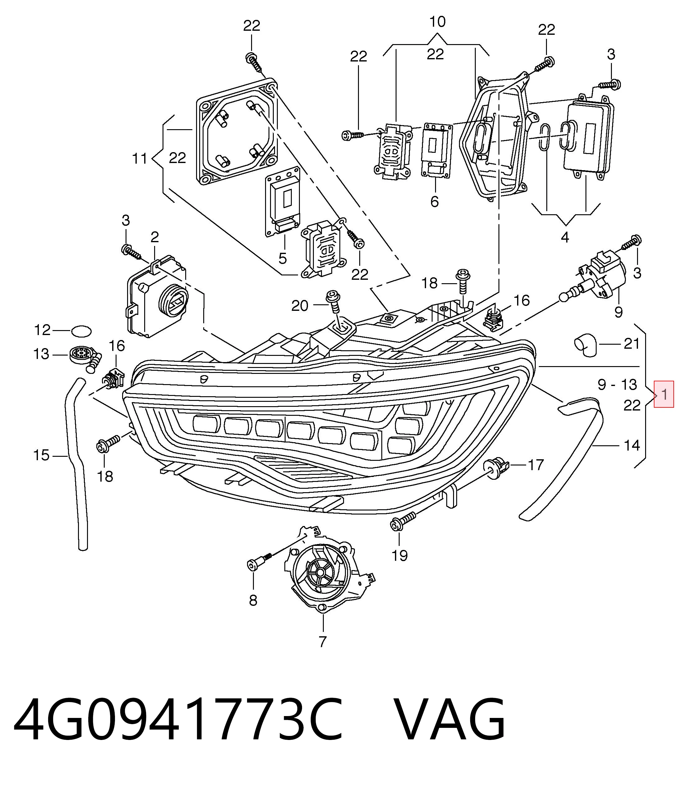 4G0941773C VAG Фари