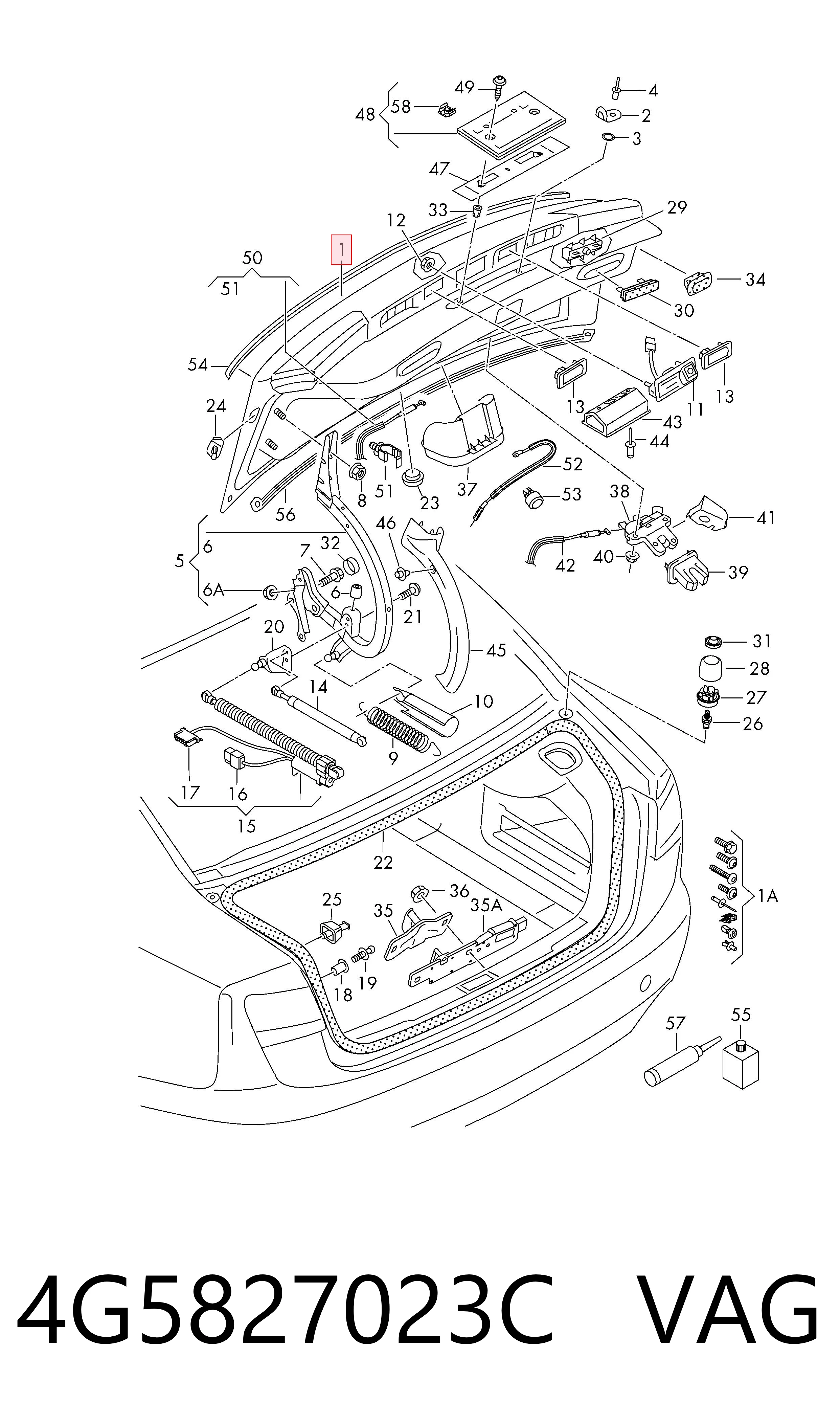 Кришка багажника на Audi A6 C7 4G2, 4GC