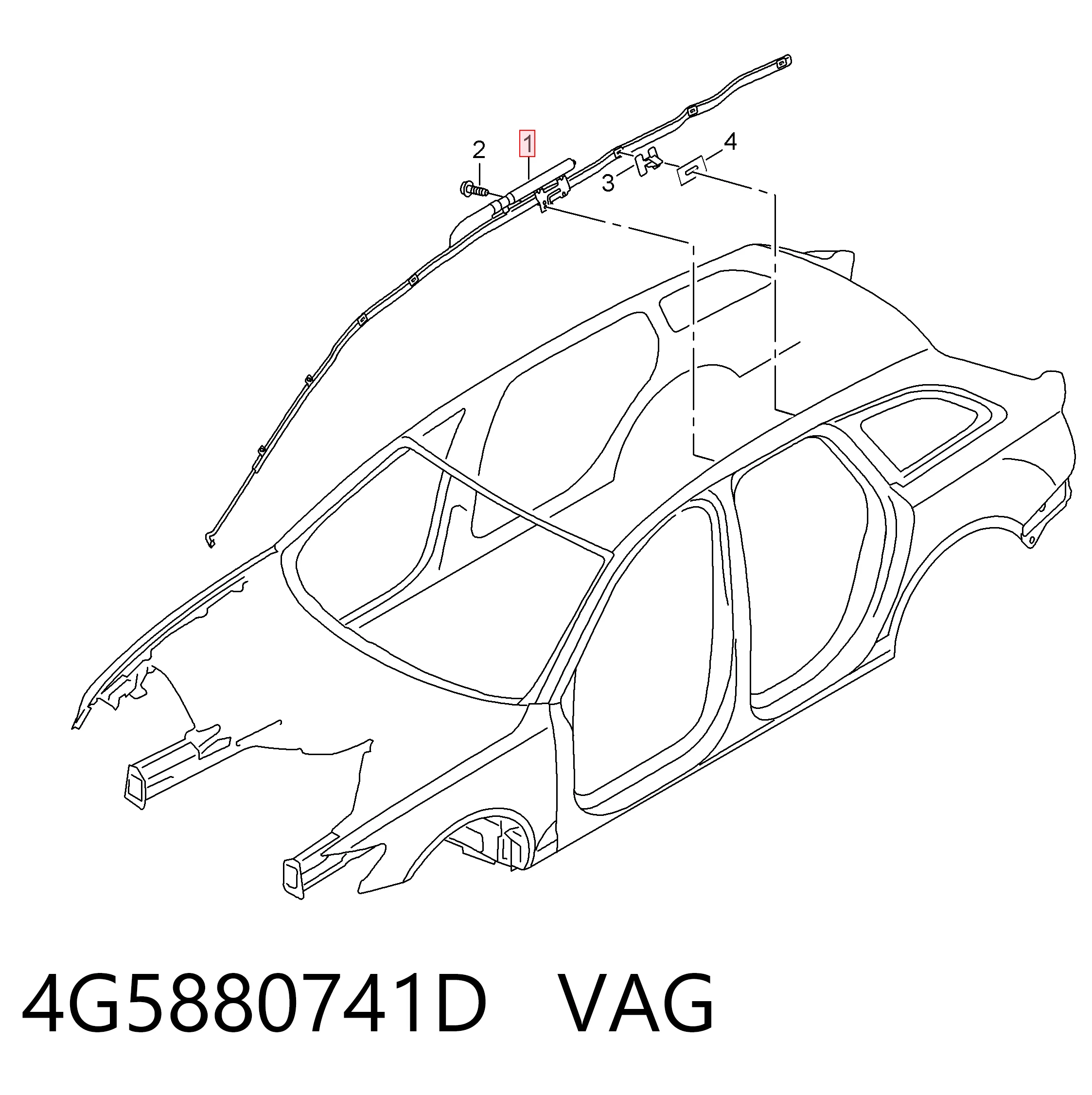 4G5880741D VAG Подушка безпеки, збоку ейрбегів