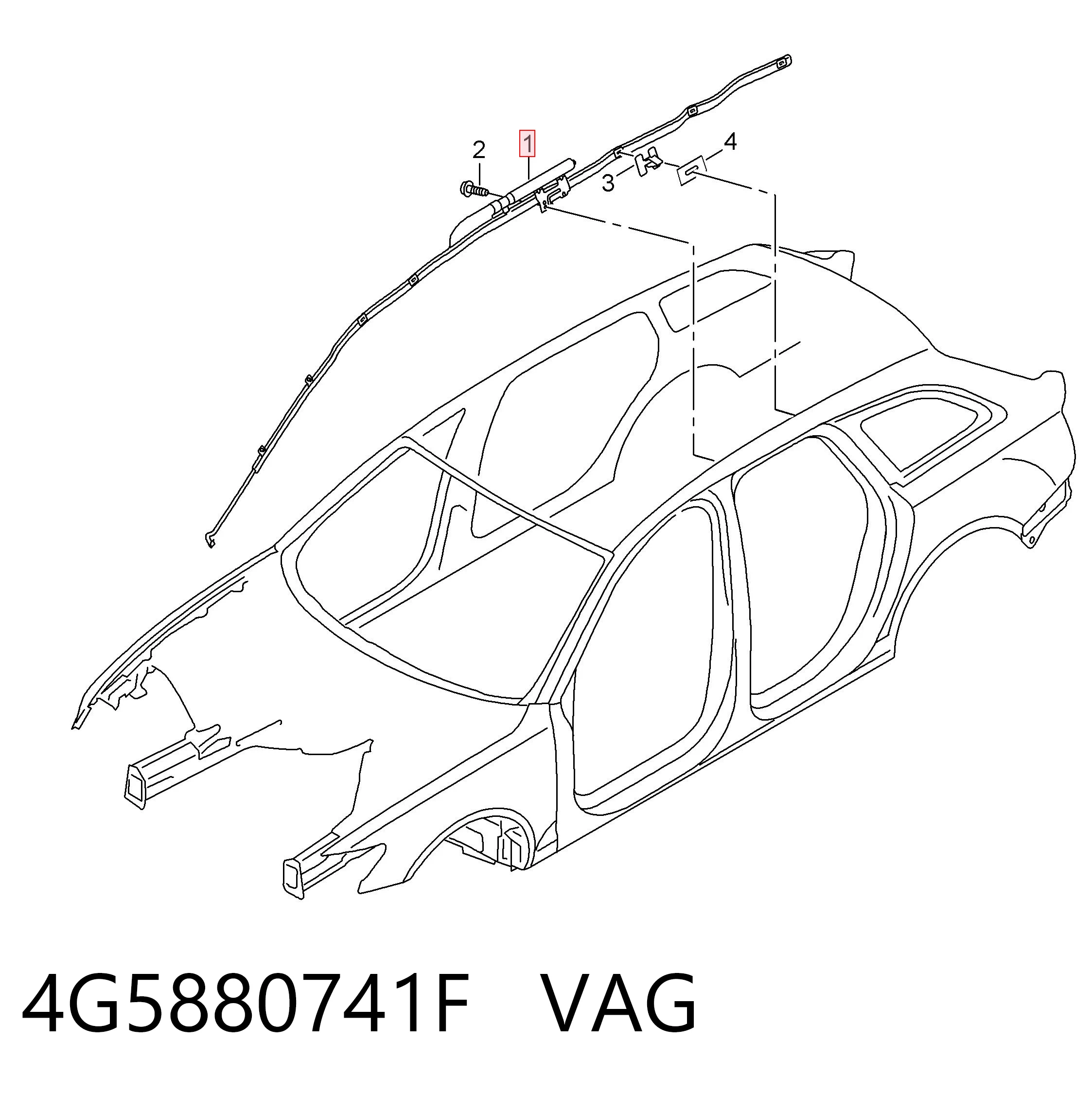 Подушка безпеки, збоку ліва айрбег VAG 4G5880741F ціна, від 73.48 USD