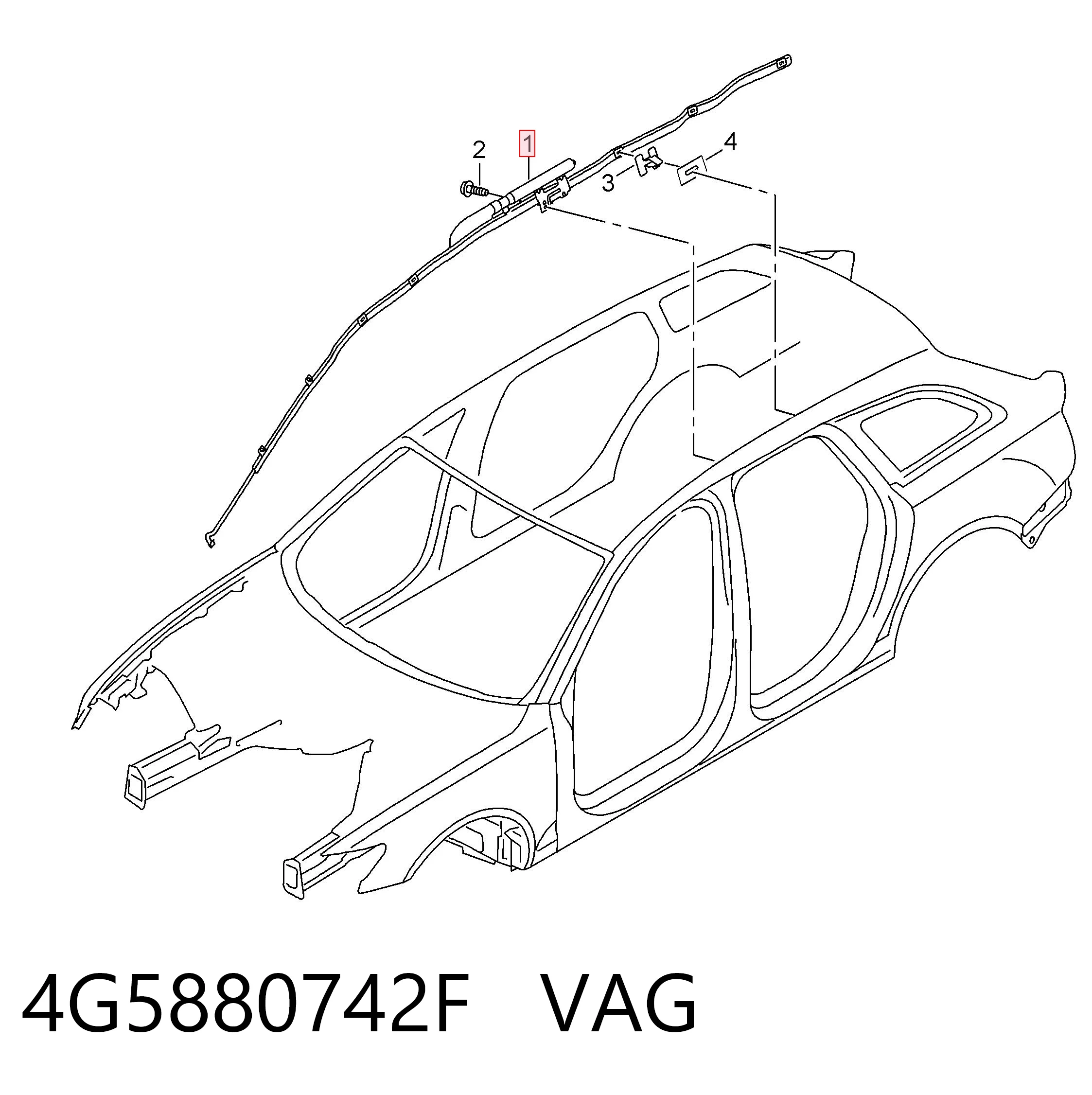 4G5880742F VAG Подушка безпеки, збоку права айрбег