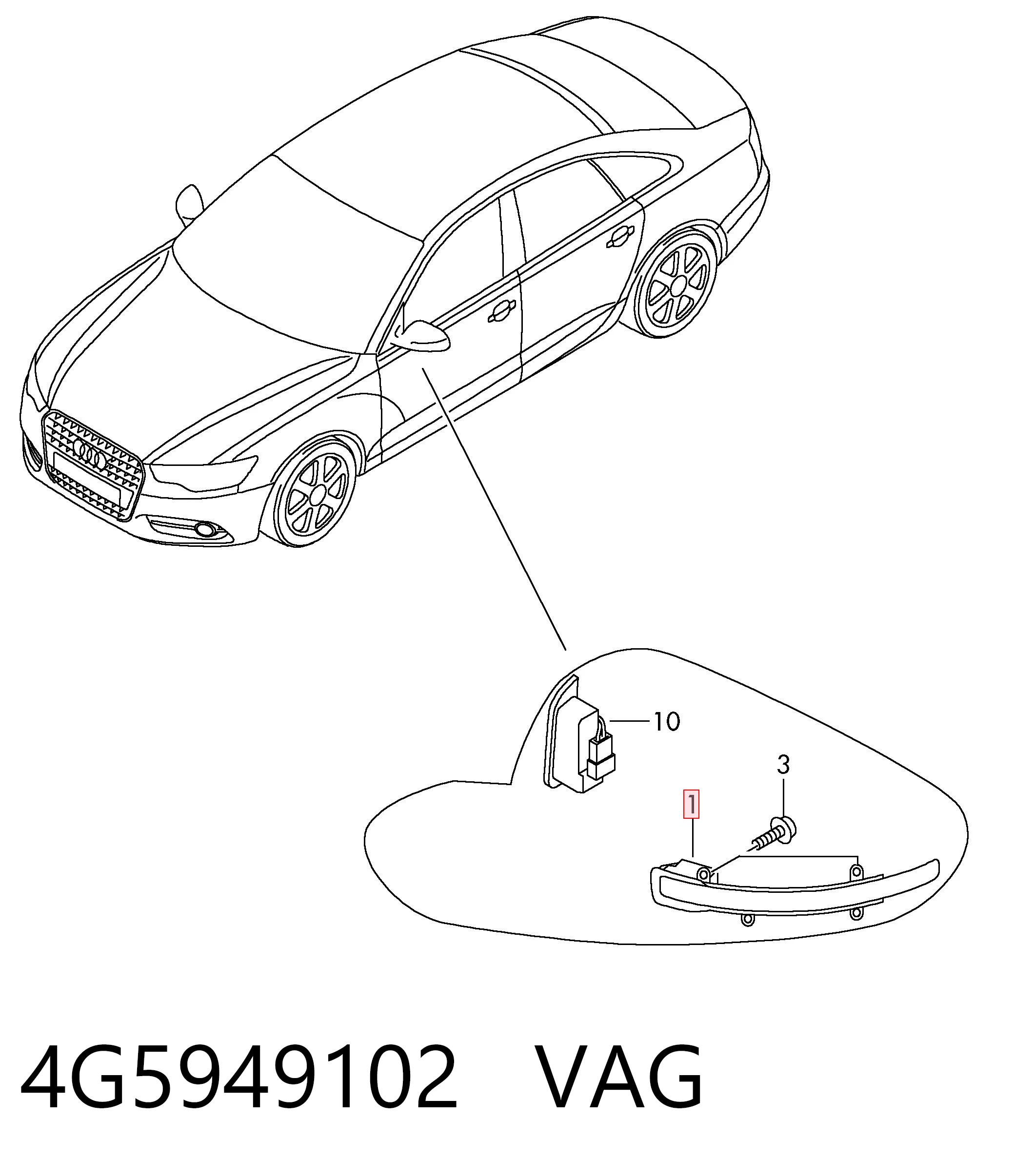 4G5949102 VAG Покажчики повороту (передні)
