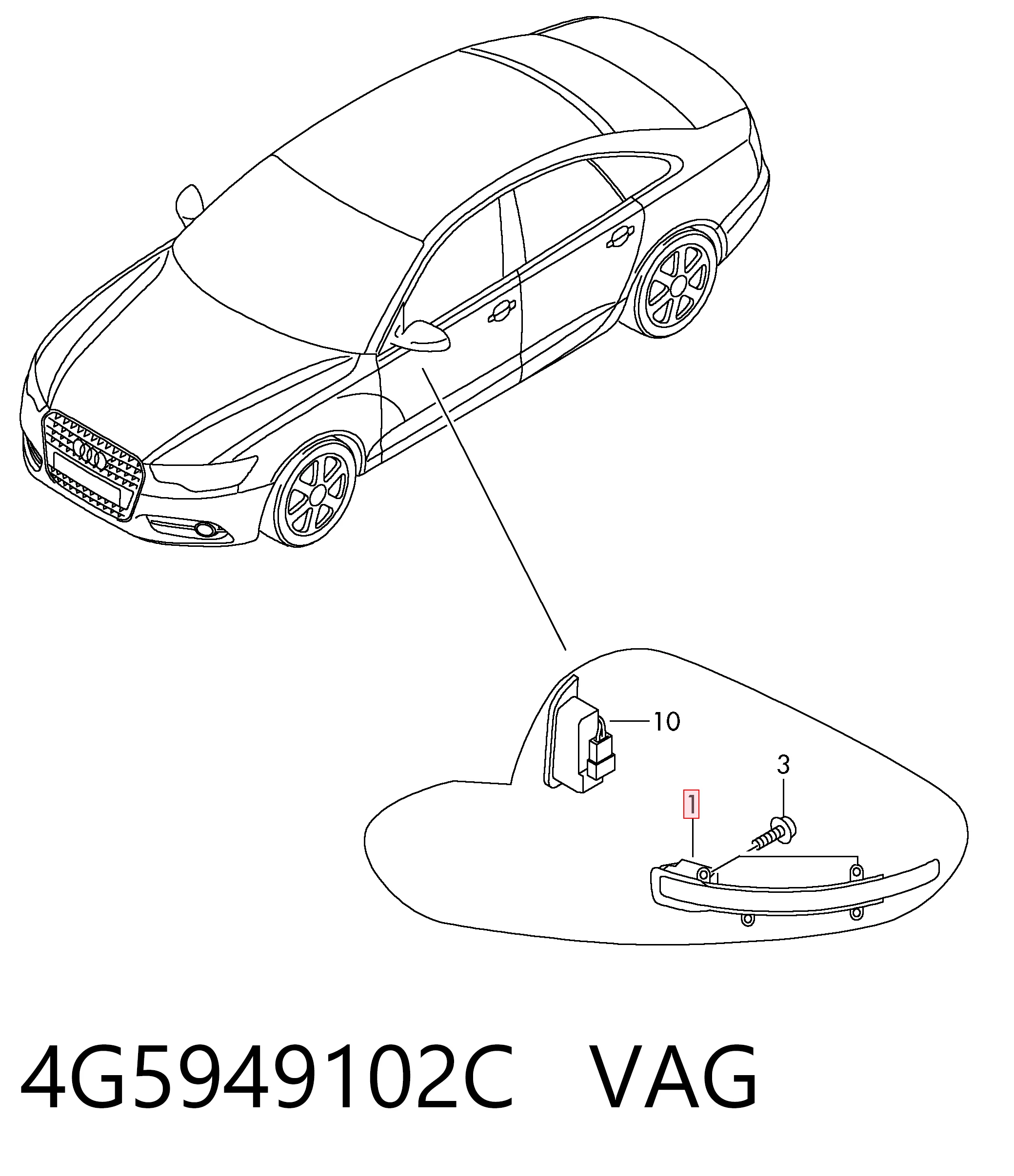 4G5949102C VAG Покажчики повороту (передні)
