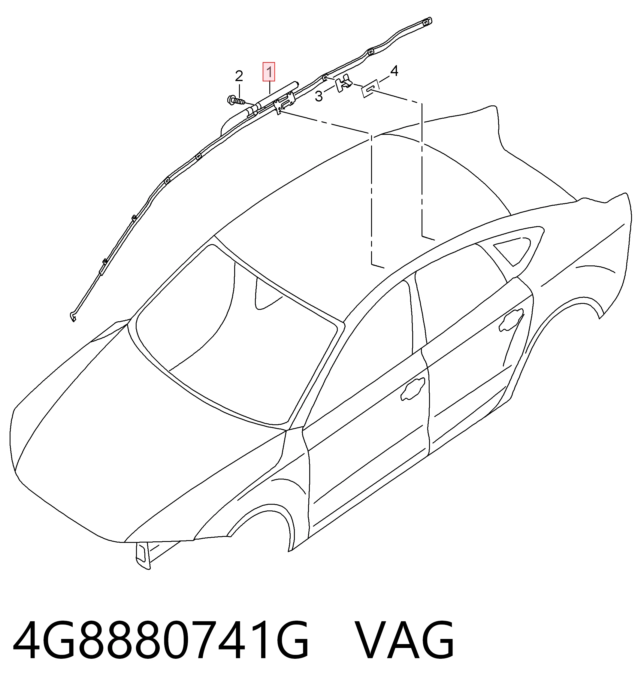 4G8880741G VAG Подушка безпеки, збоку ейрбегів