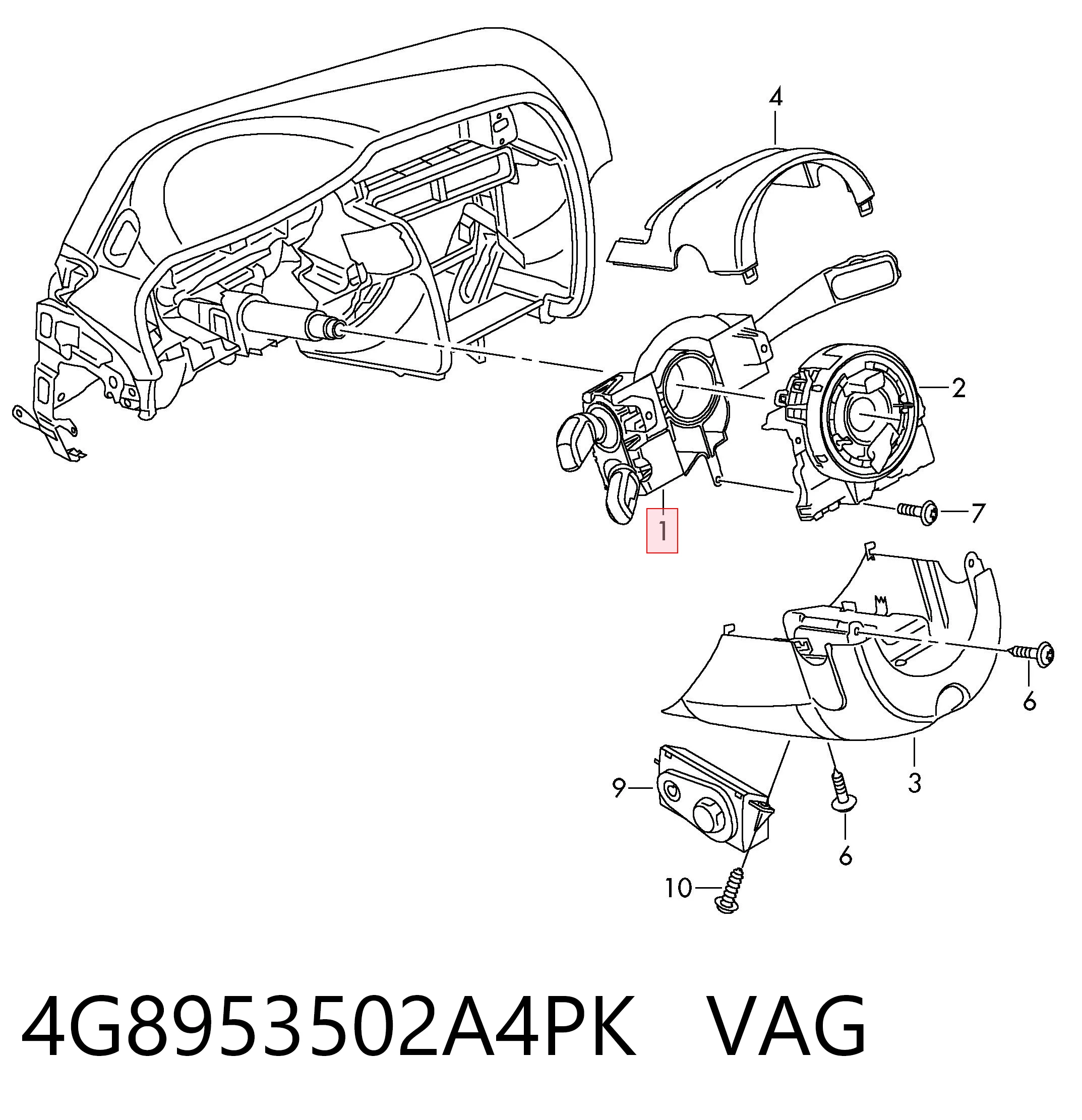 Купити Підрульовий перемикач Audi A7 Sportback 4GA, 4GF