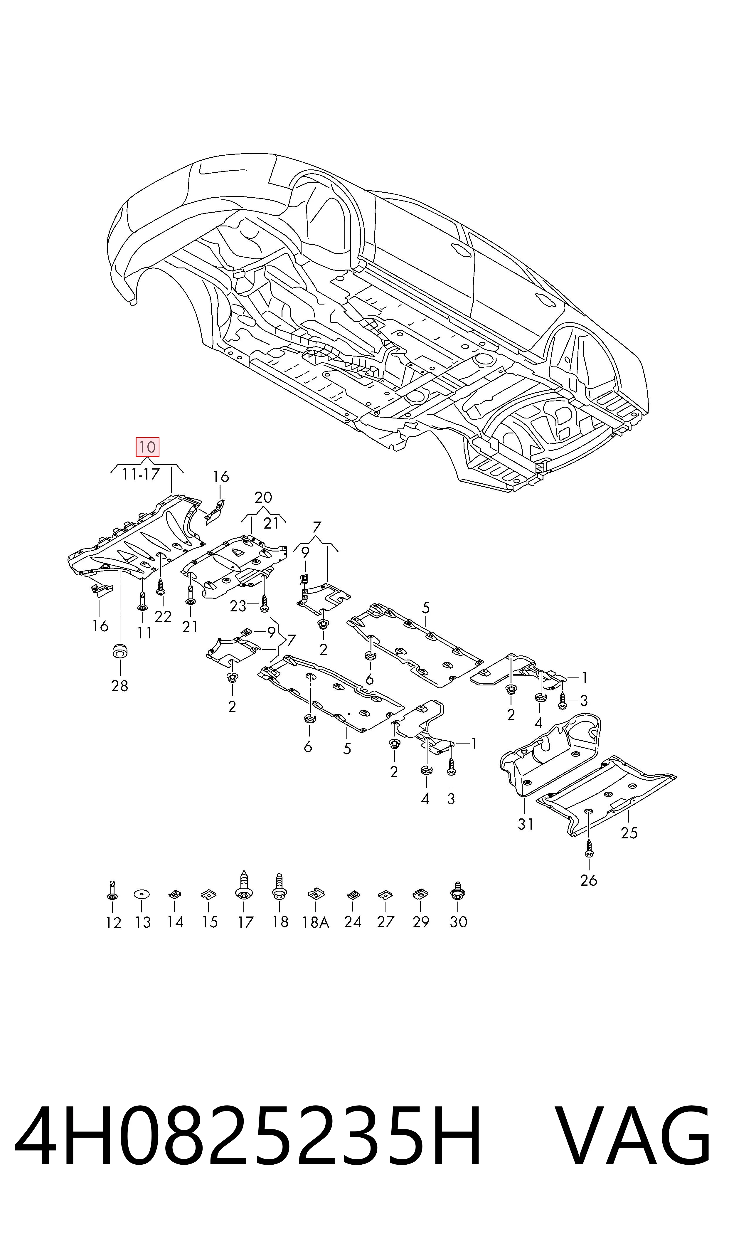 Захист моторного відсіку KLARKSONAS PAD60028K ціна, від 44.99 USD