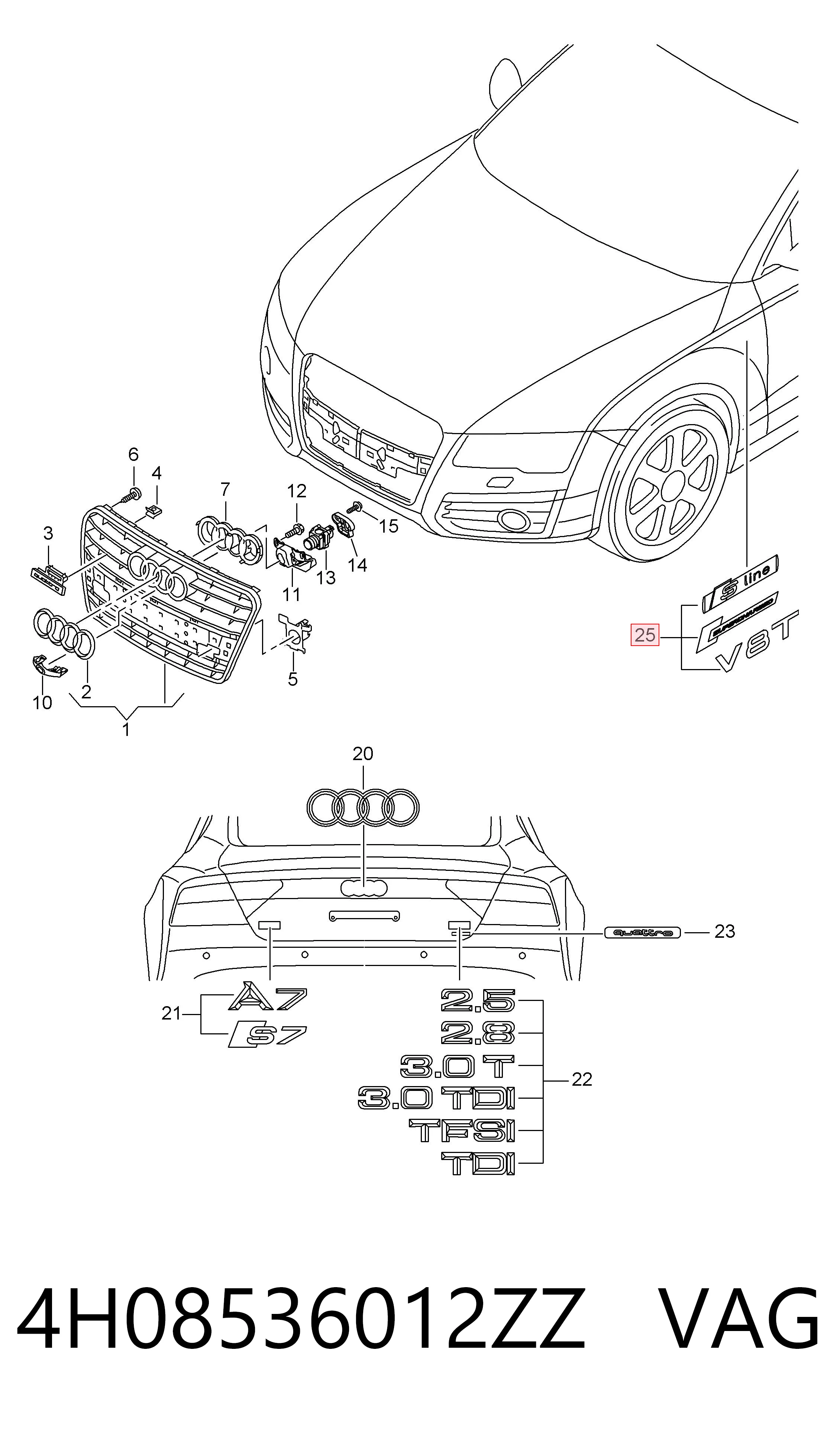  VAG 4H08536012ZZ ціна, від 31.70 USD