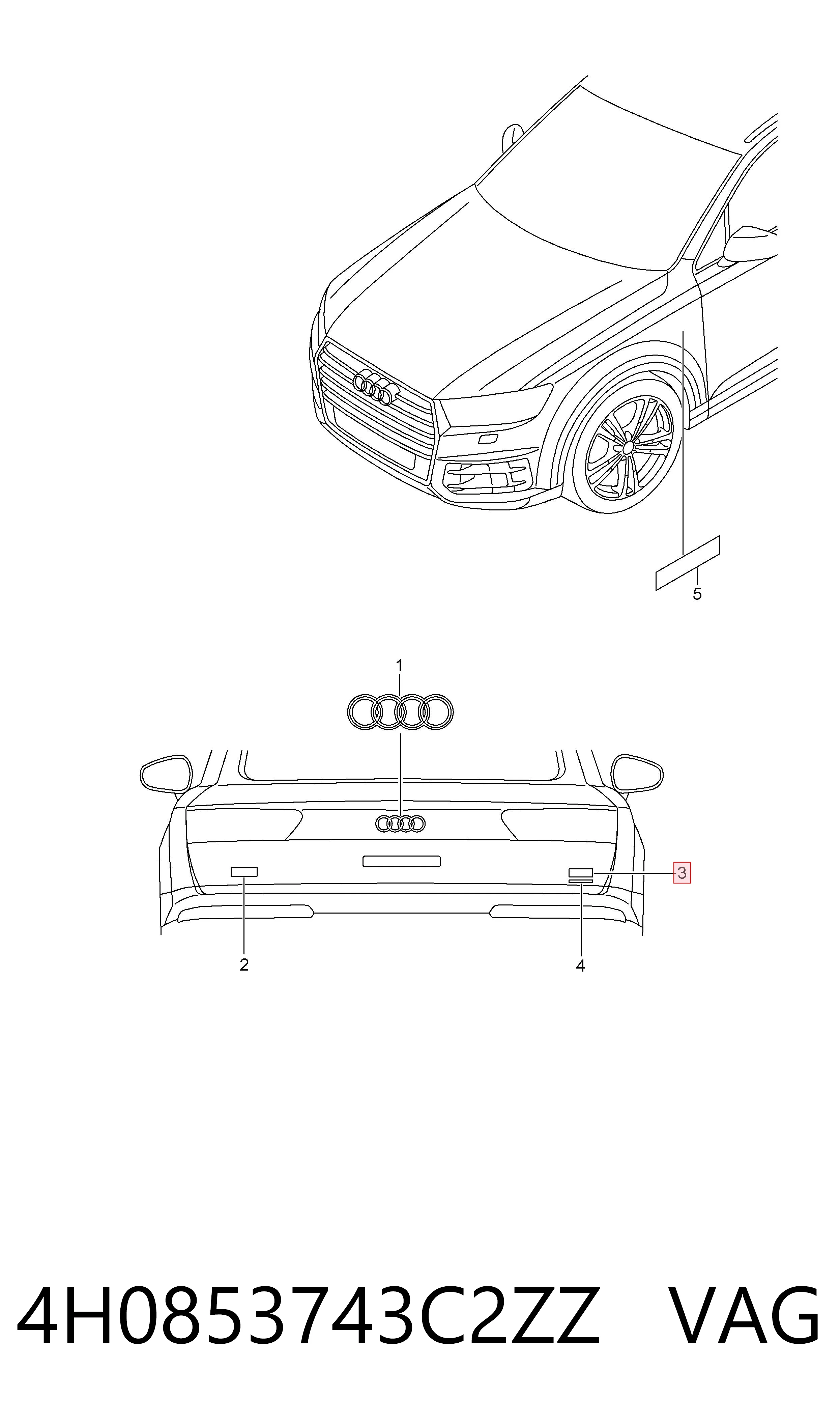  VAG 4H0853743C2ZZ ціна, від 4.43 USD
