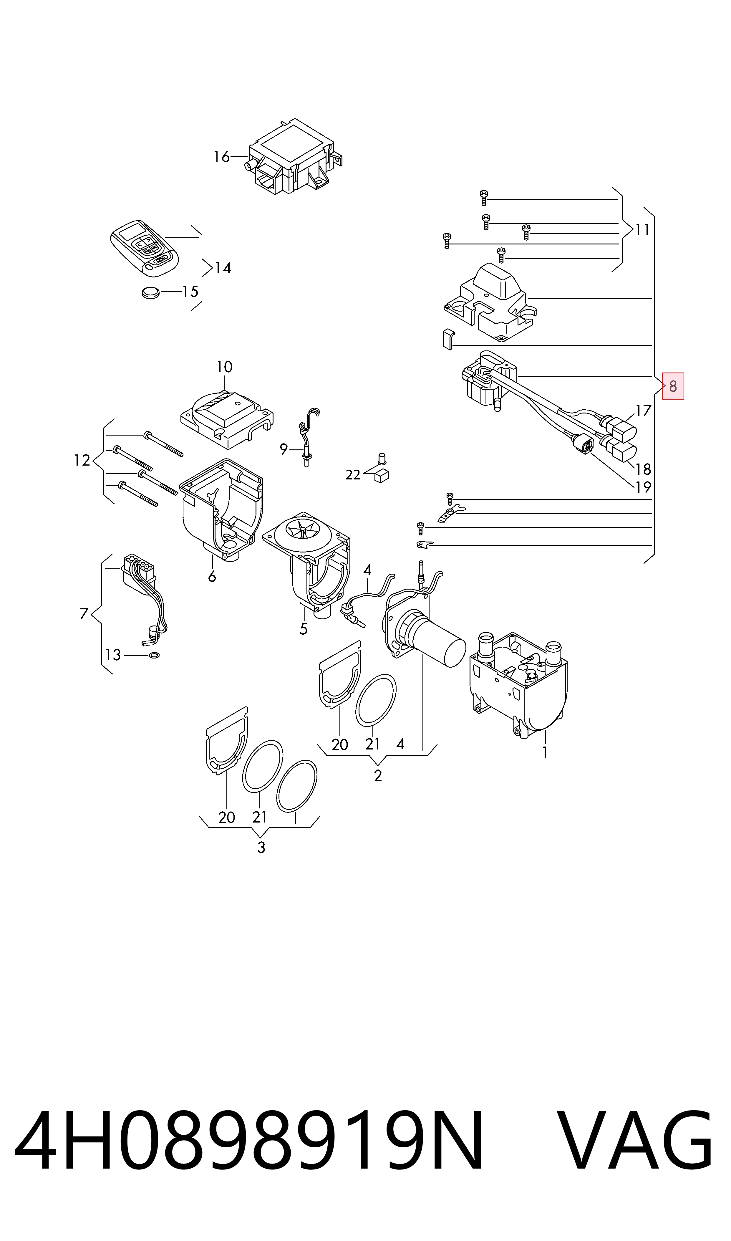  VAG 4H0898919N ціна, від 253.39 USD