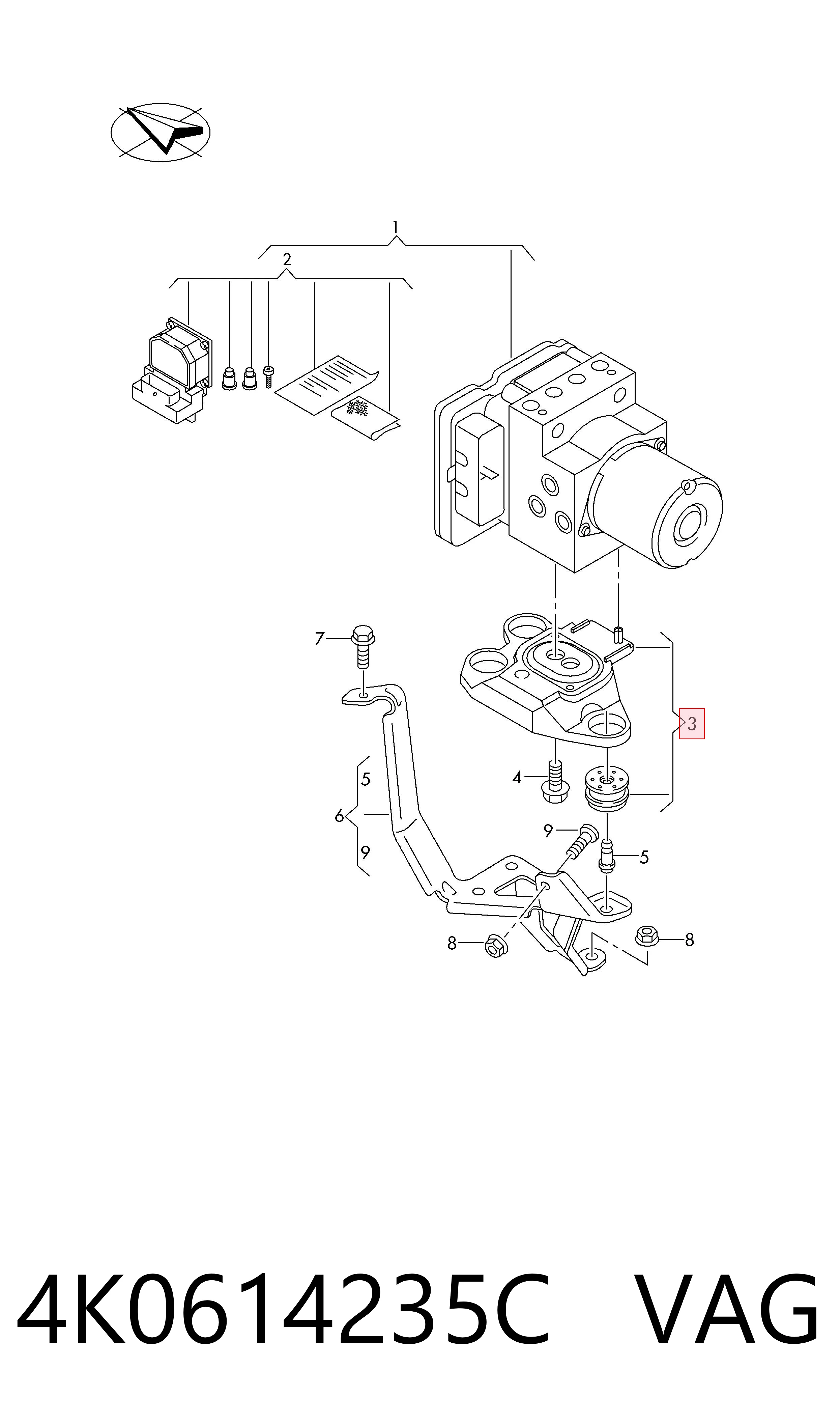  VAG 4K0614235C ціна, від 19.00 USD