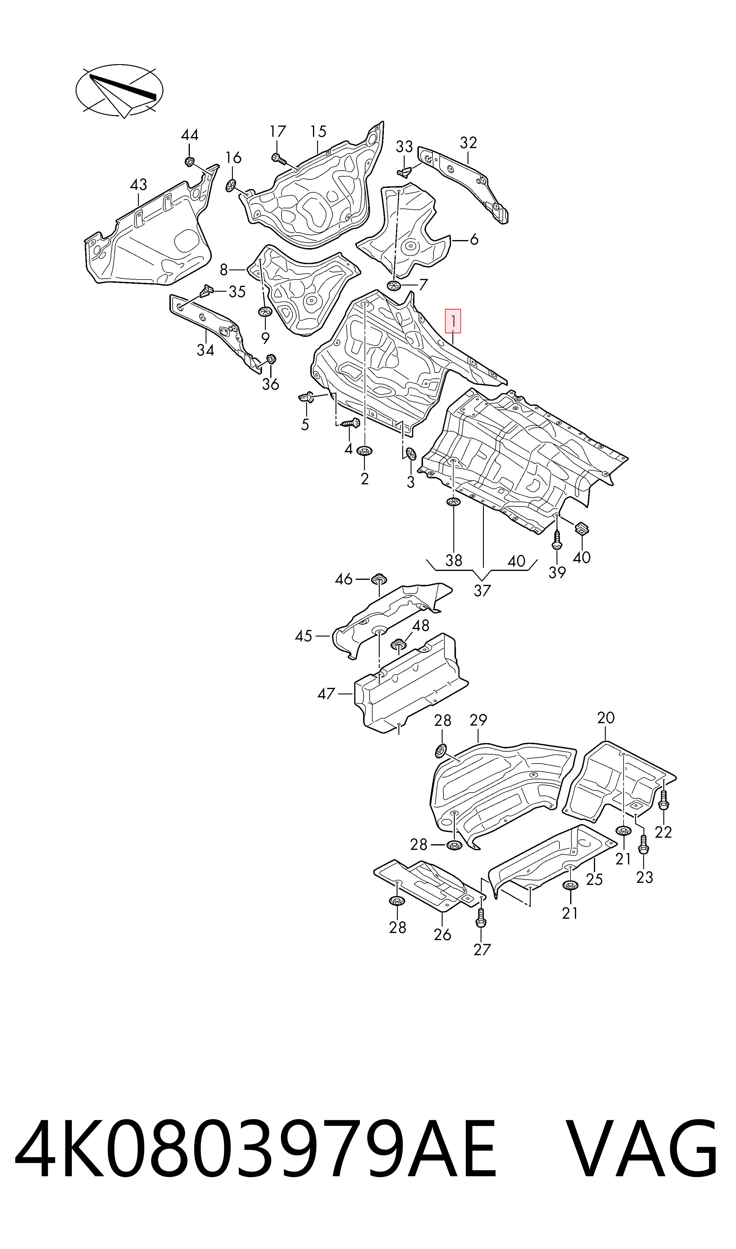  VAG 4K0803979AE ціна, від 38.81 USD
