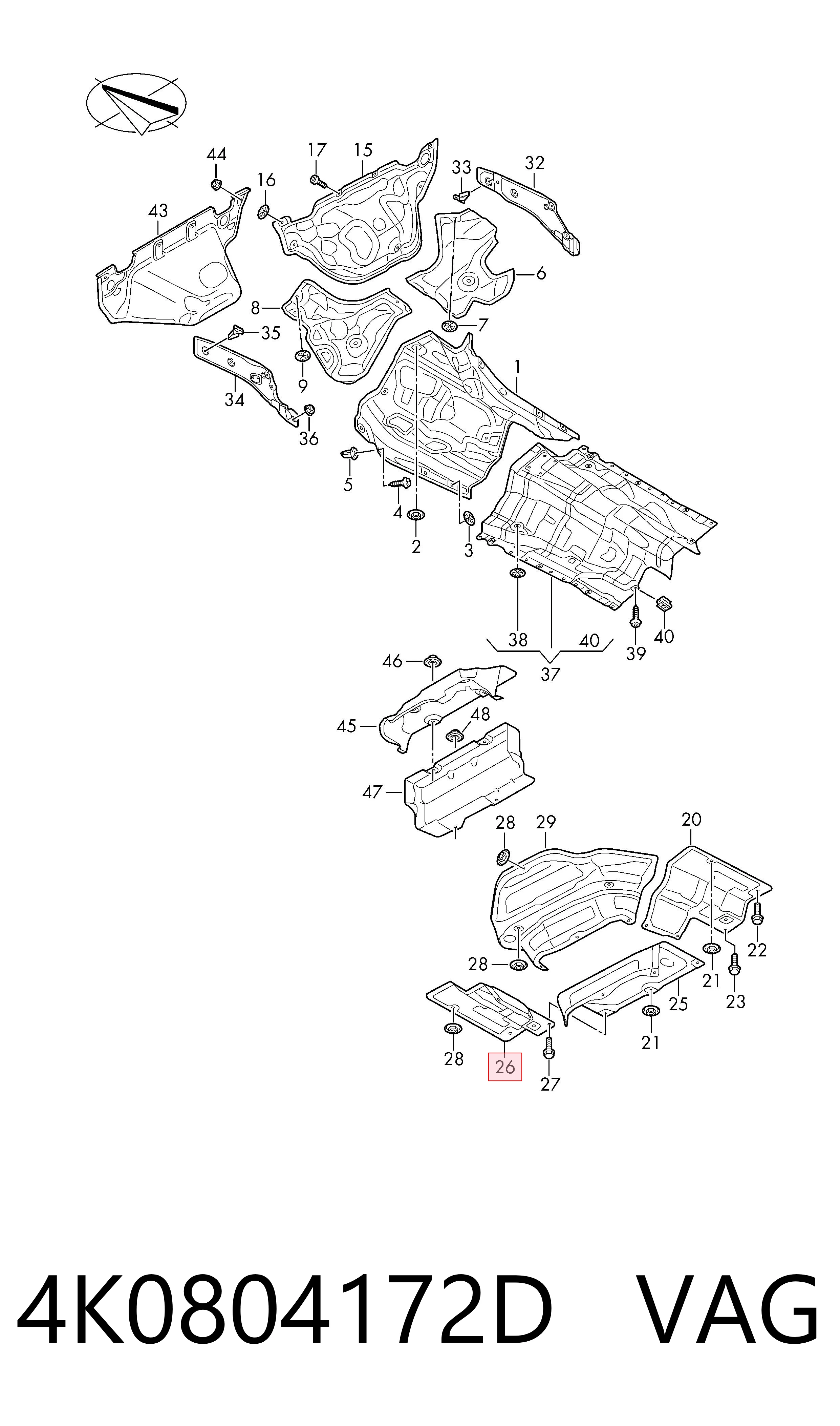  VAG 4K0804172D ціна, від 32.38 USD
