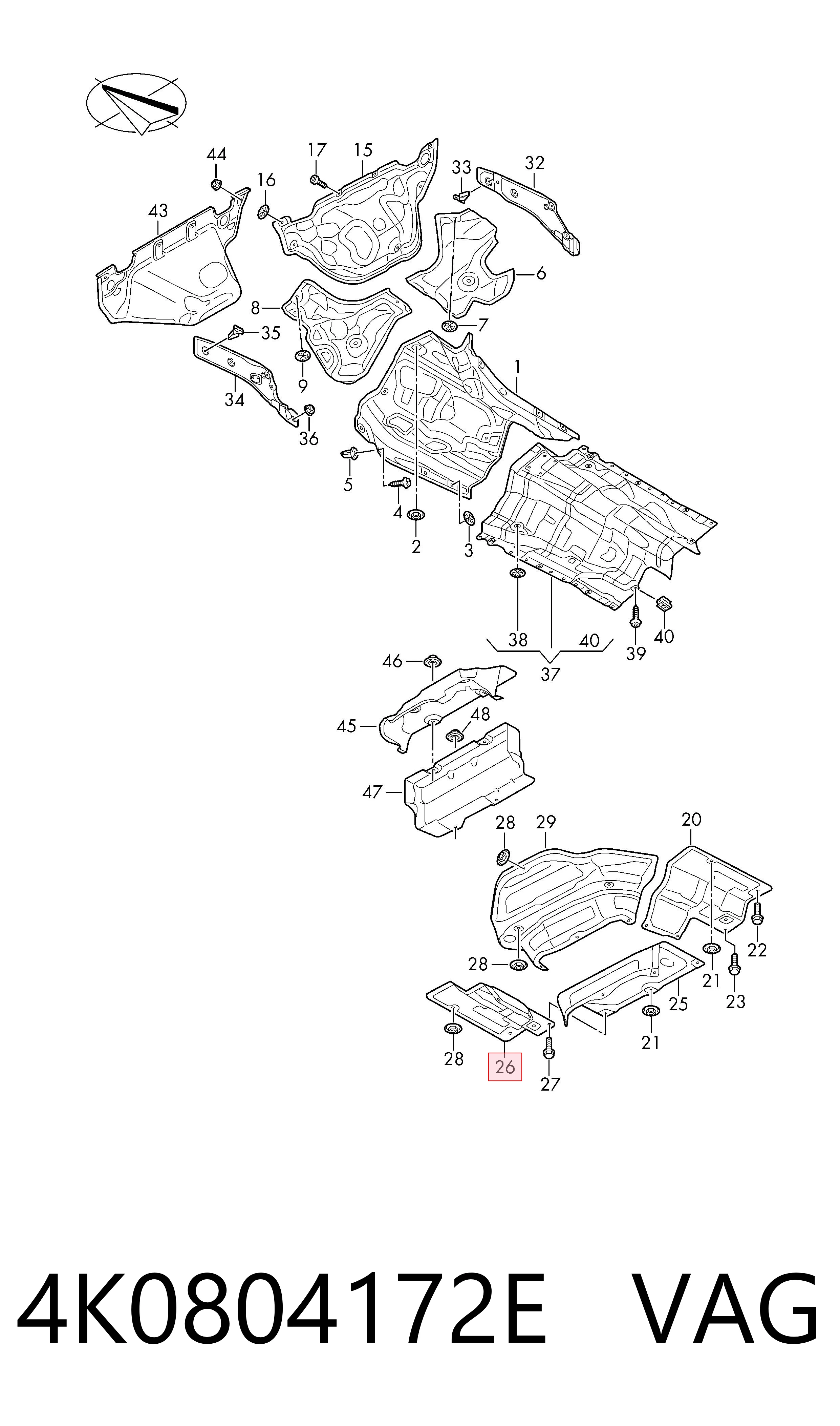  VAG 4K0804172E ціна, від 45.05 USD
