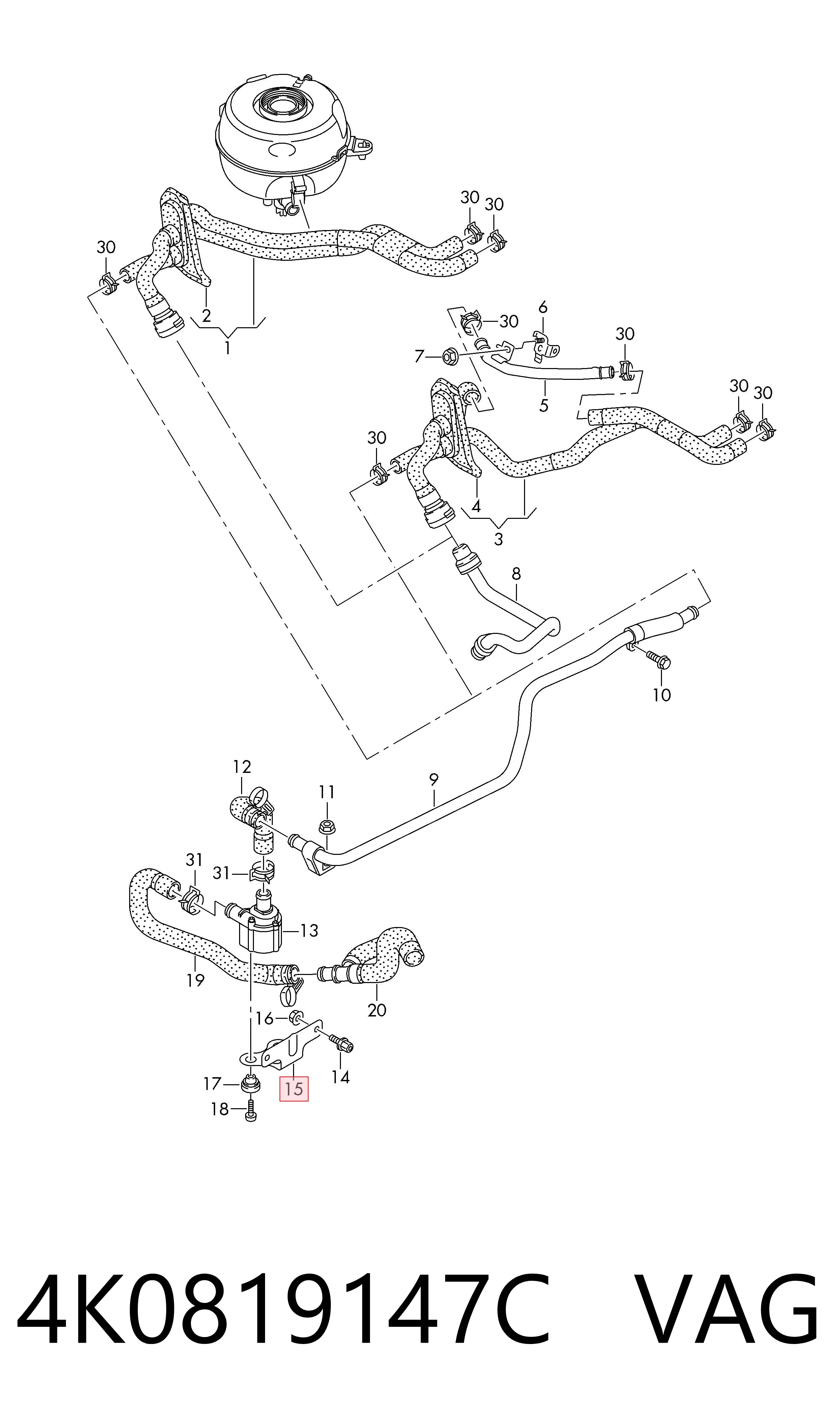 VAG 4K0819147C ціна, від 10.12 USD