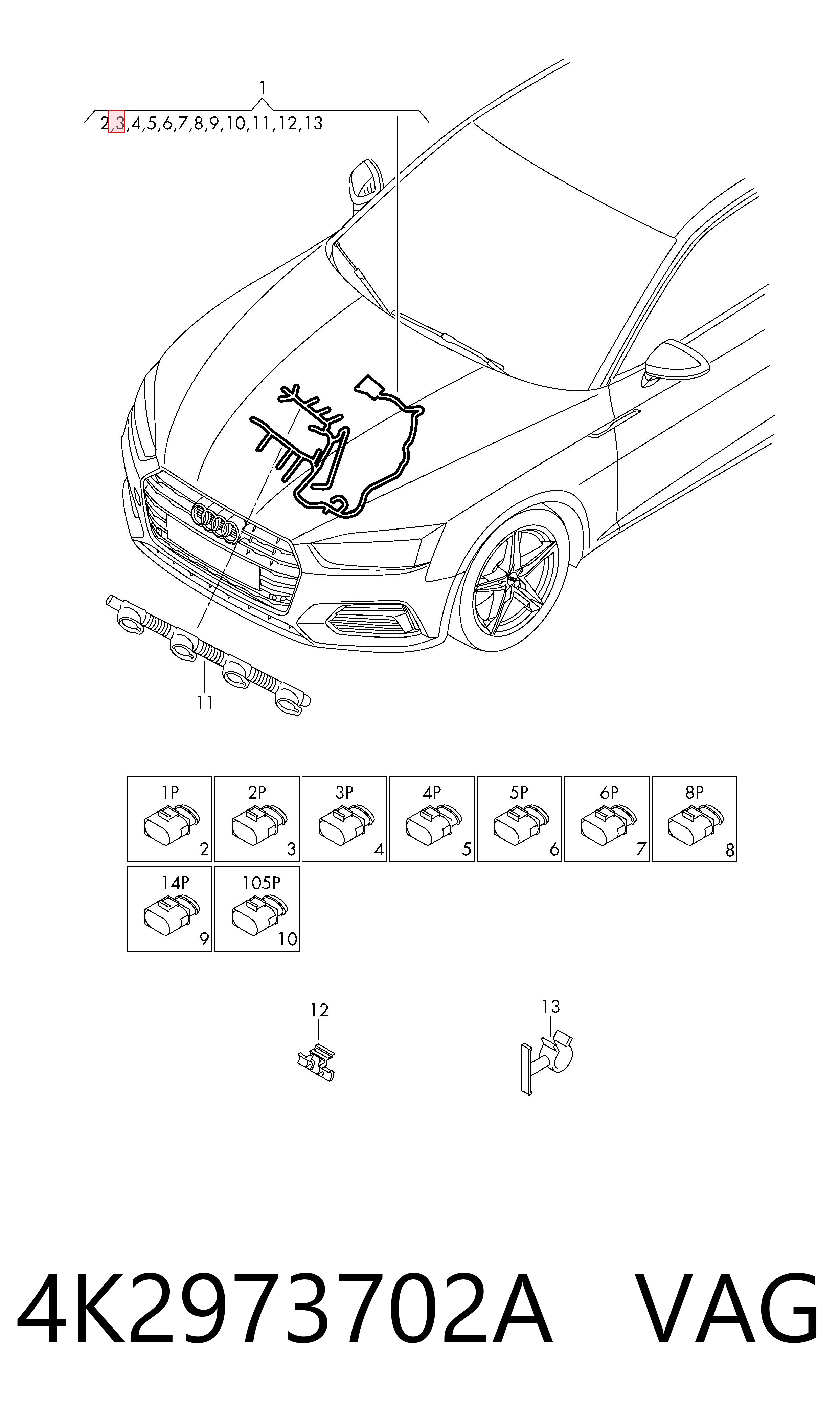  VAG 4K2973702A ціна, від 7.92 USD