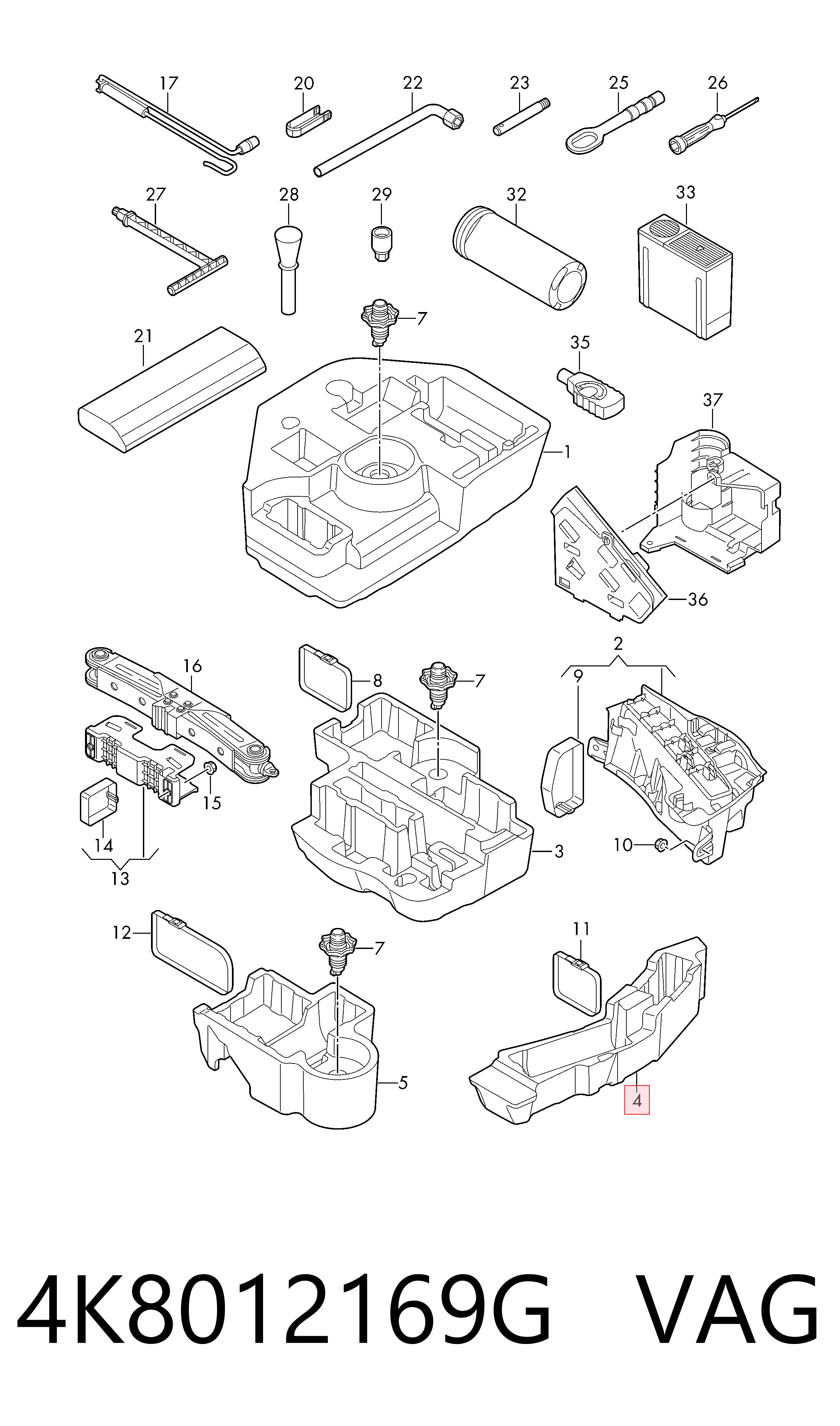  VAG 4K8012169G ціна, від 58.92 USD