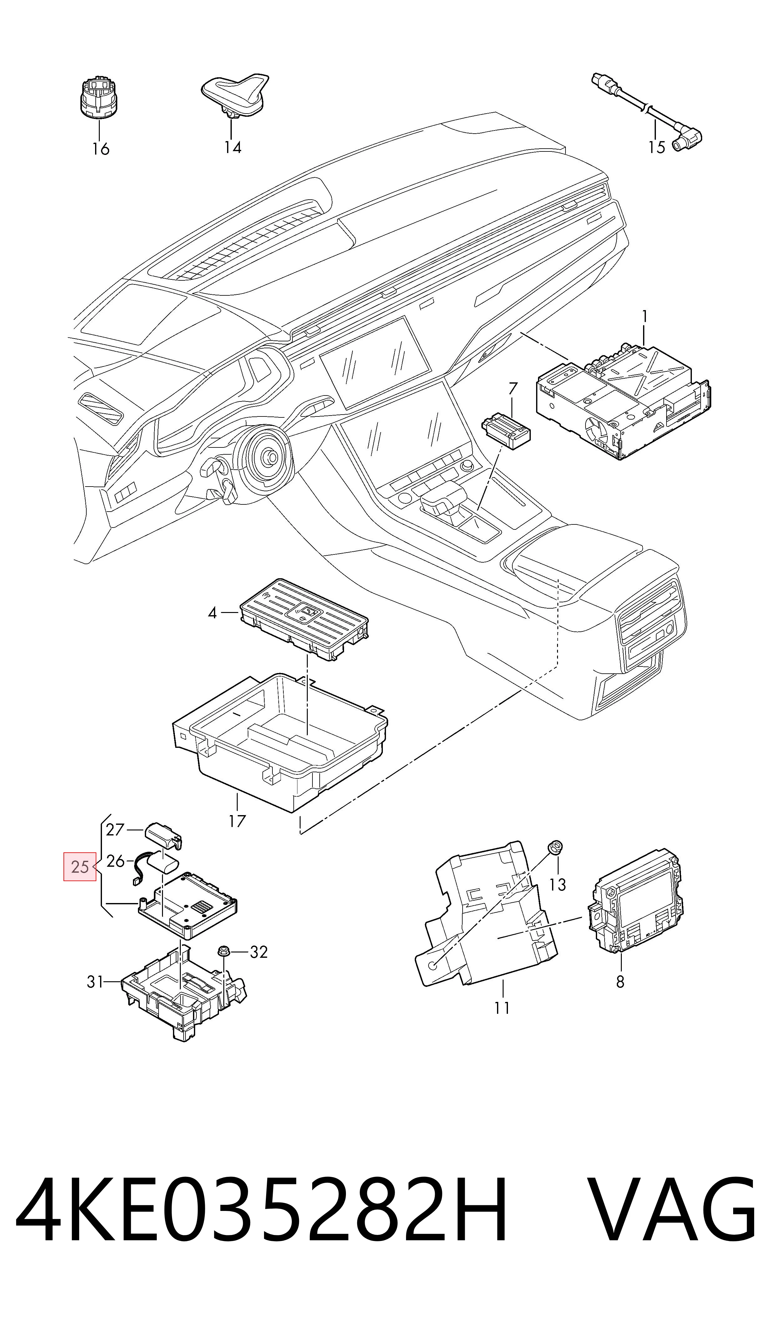  VAG 4KE035282H ціна, від 225.73 USD
