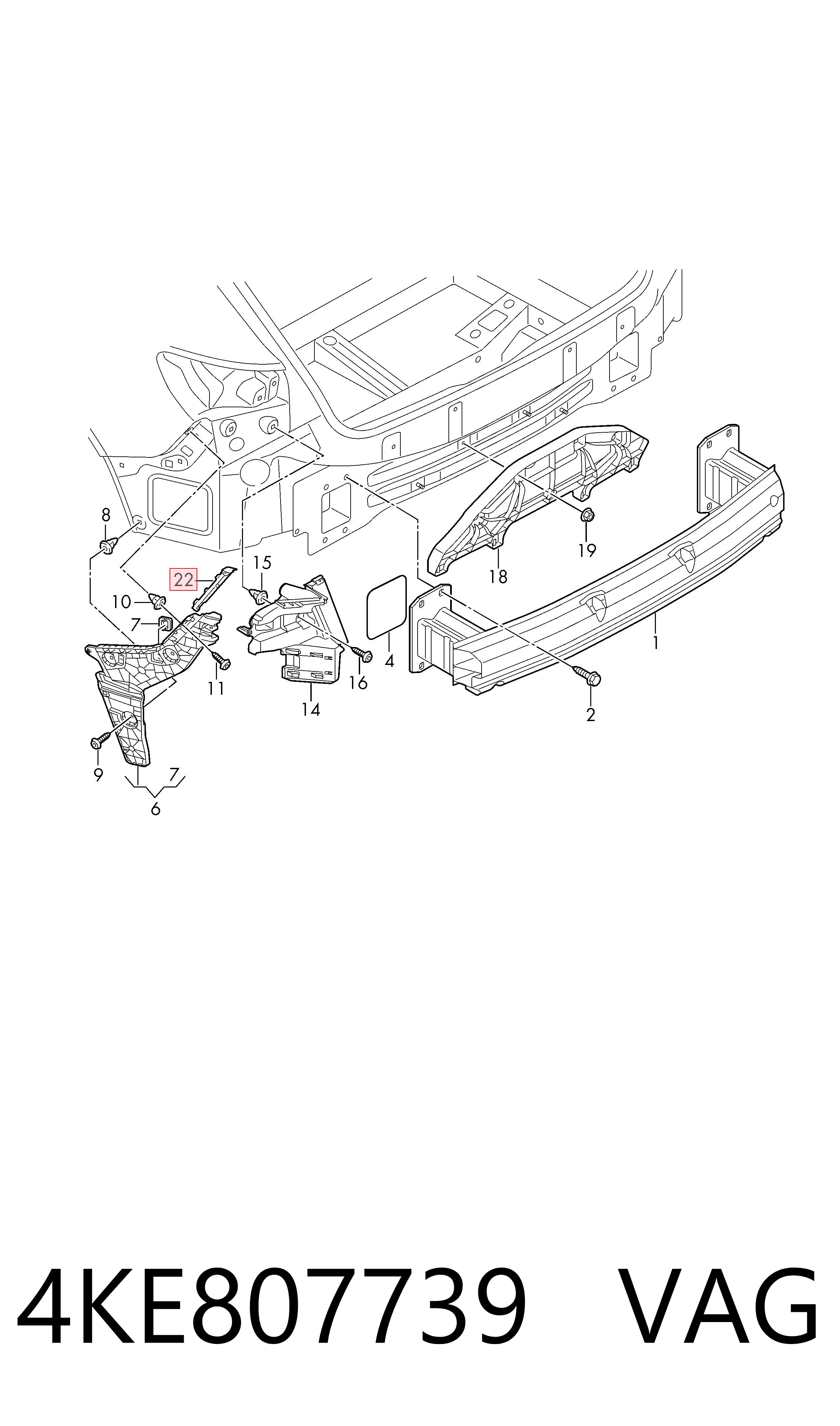  VAG 4KE807739 ціна, від 7.11 USD