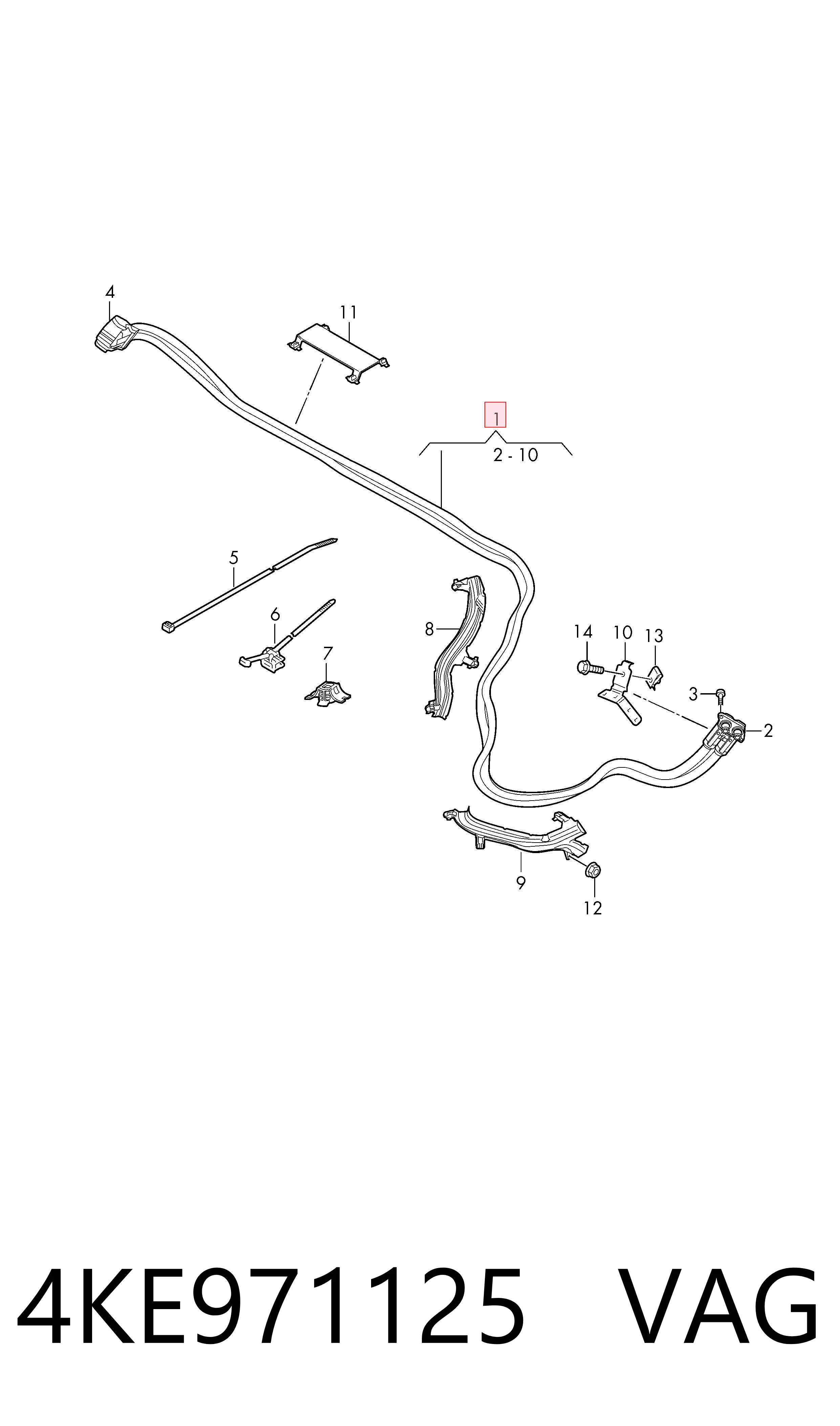  VAG 4KE971125 ціна, від 160.84 USD
