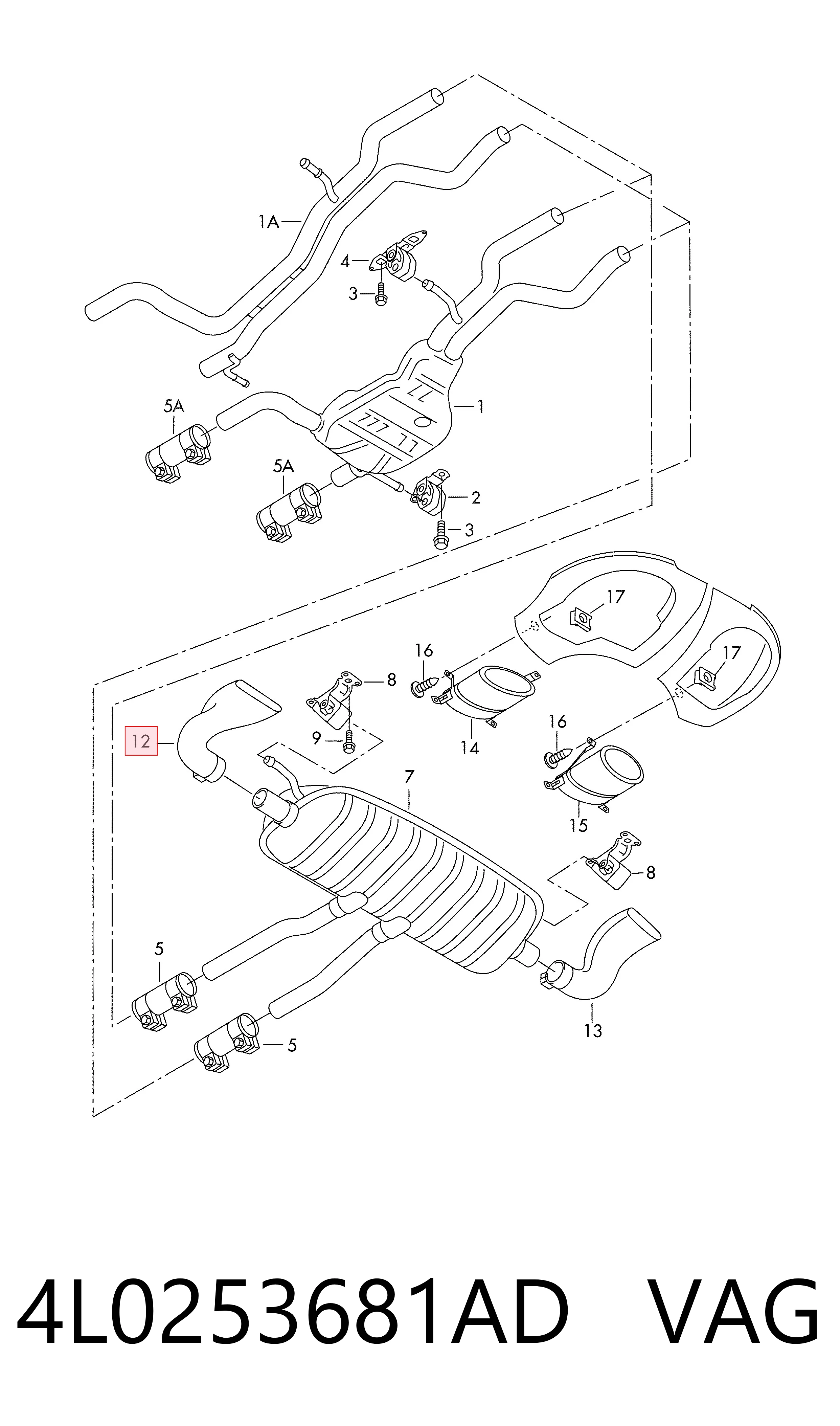 4L0253681AD VAG Глушилка
