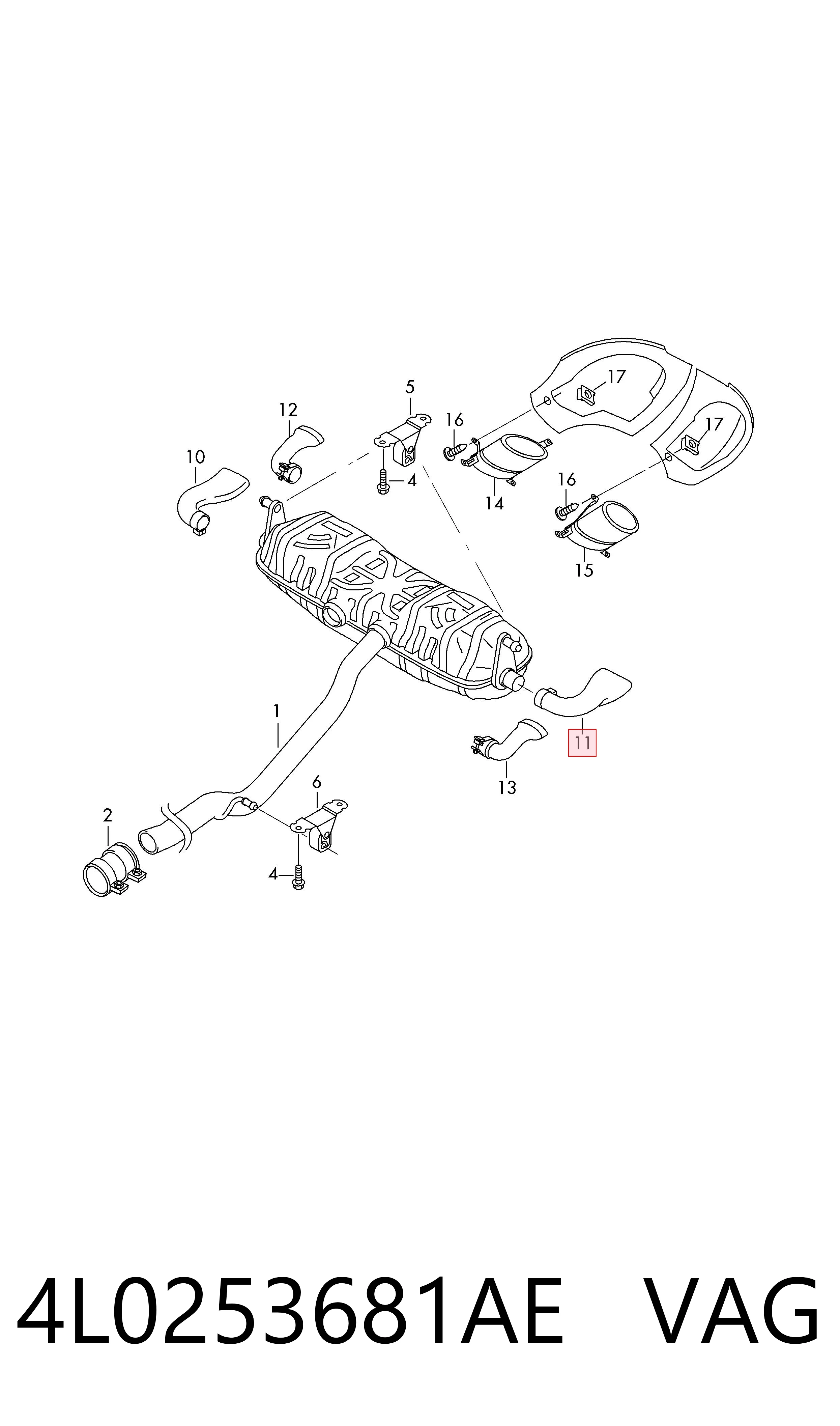 4L0253681AE VAG Глушилка