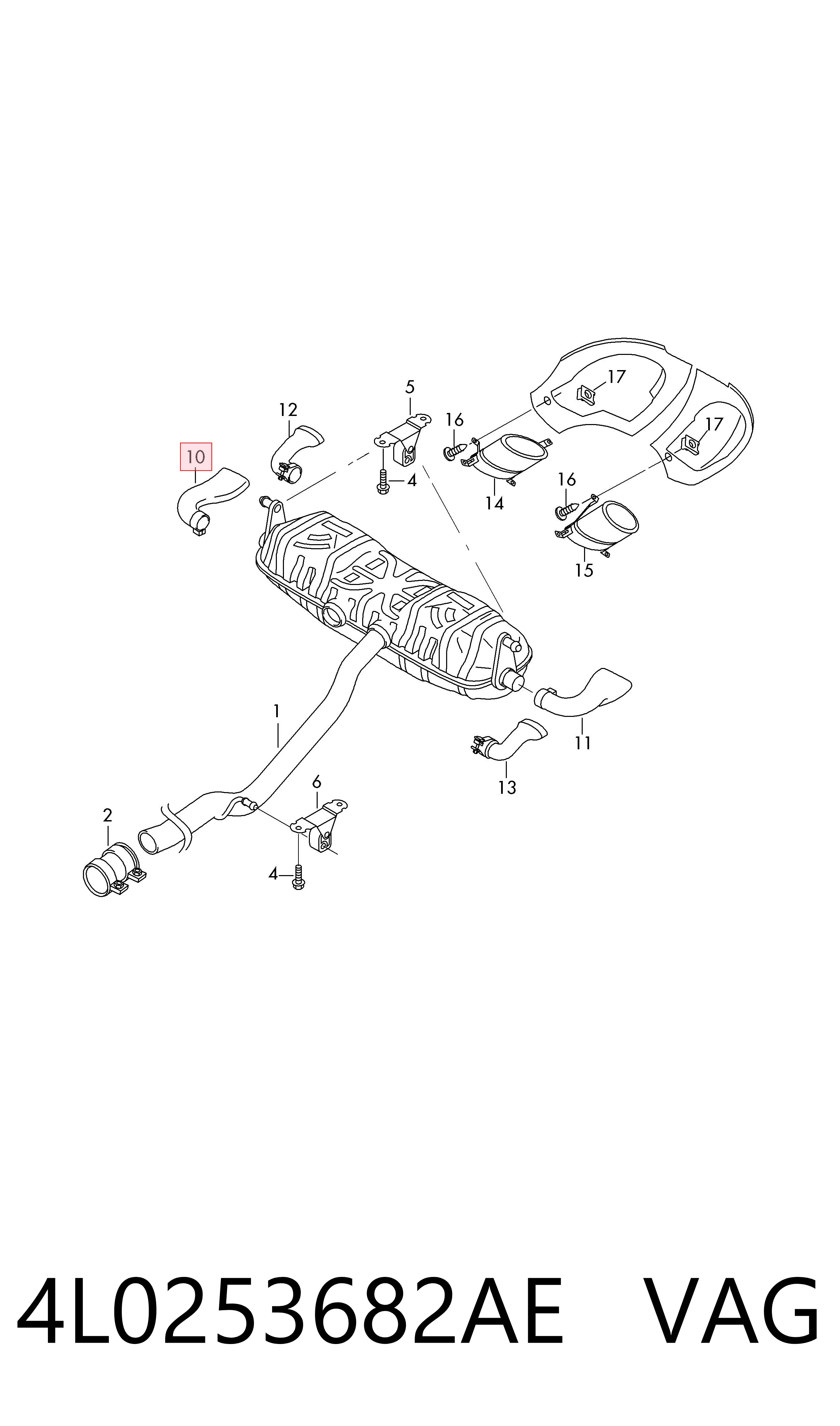 4L0253682AE VAG Глушилка