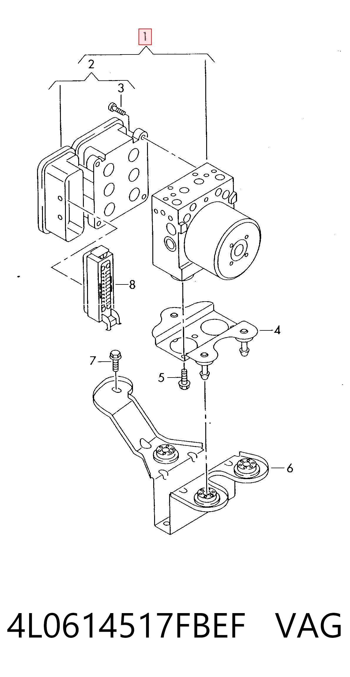 4L0614517FBEF VAG
