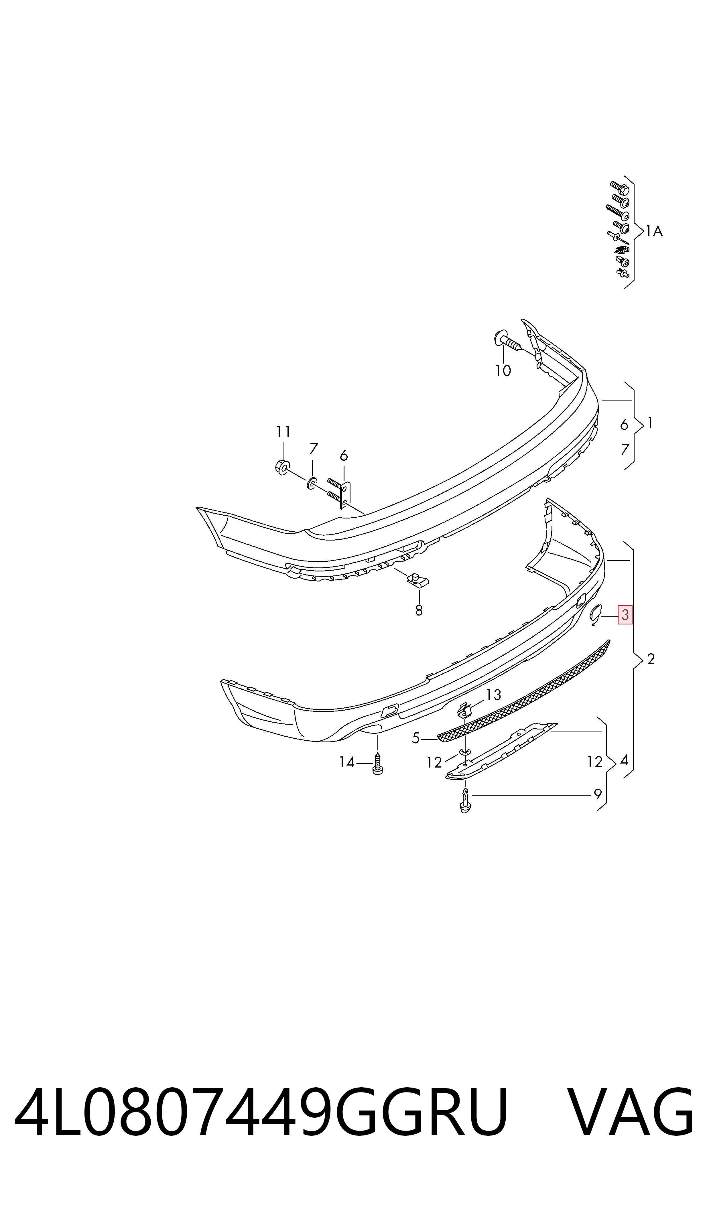 4L0807449GGRU VAG 