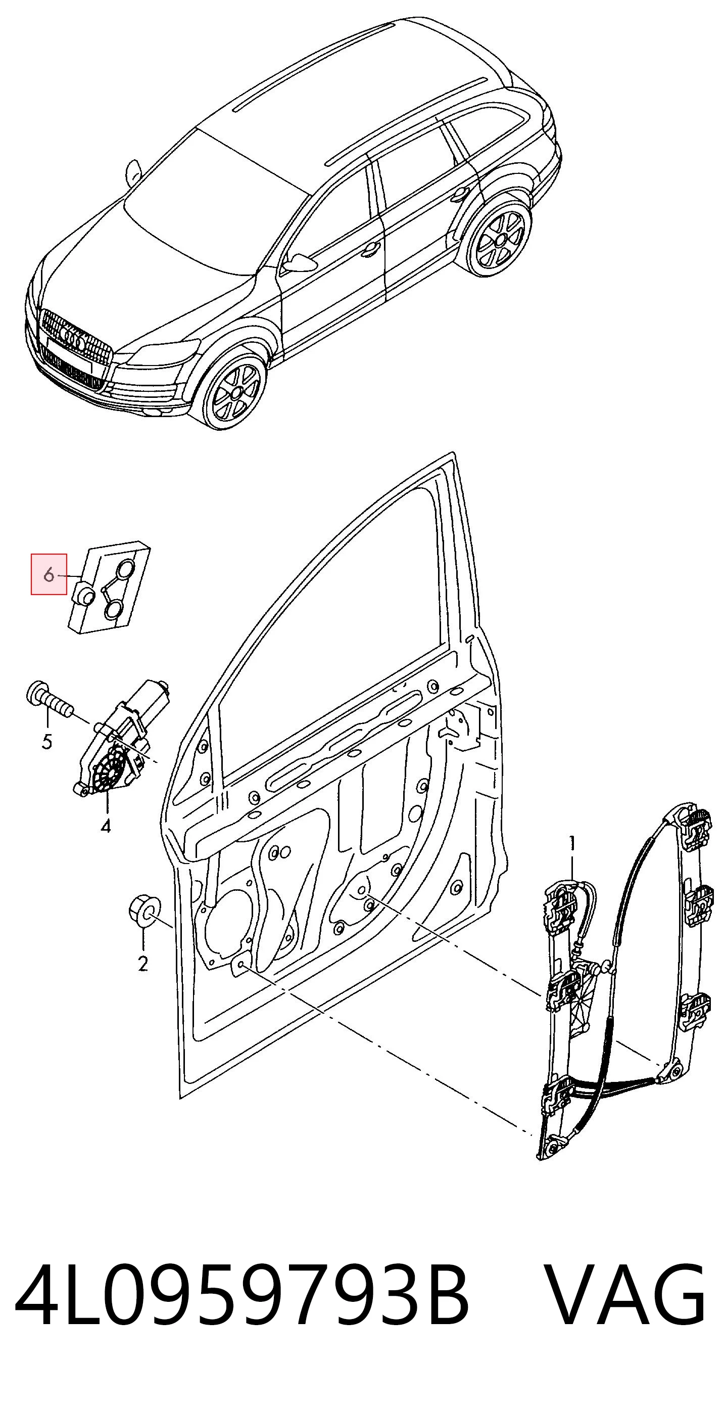 4L0959793B VAG Блок комфорту передніх дверей