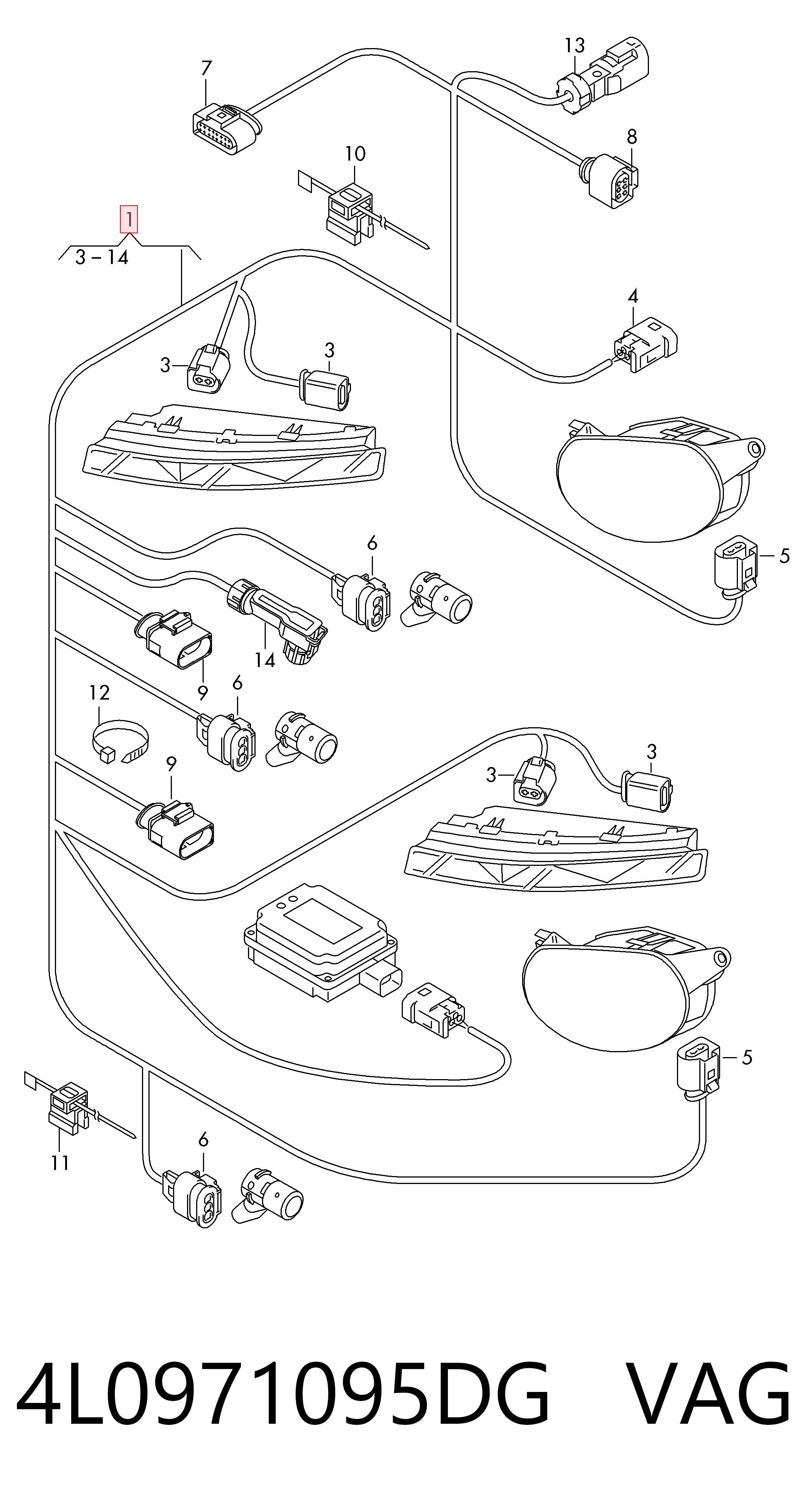  VAG 4L0971095DG ціна, від 90.19 USD