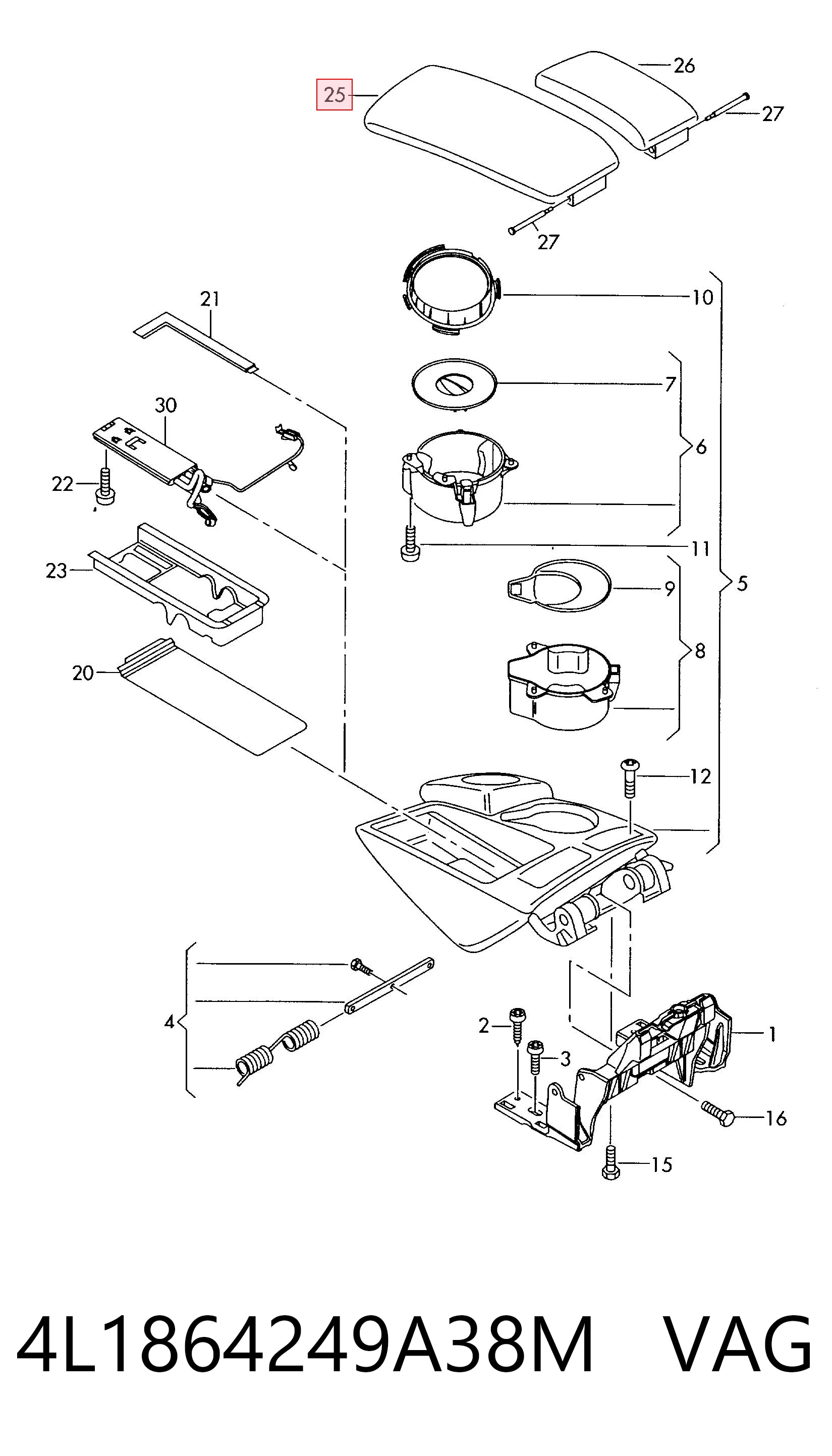 4L1864249A38M VAG Кришка підліктника