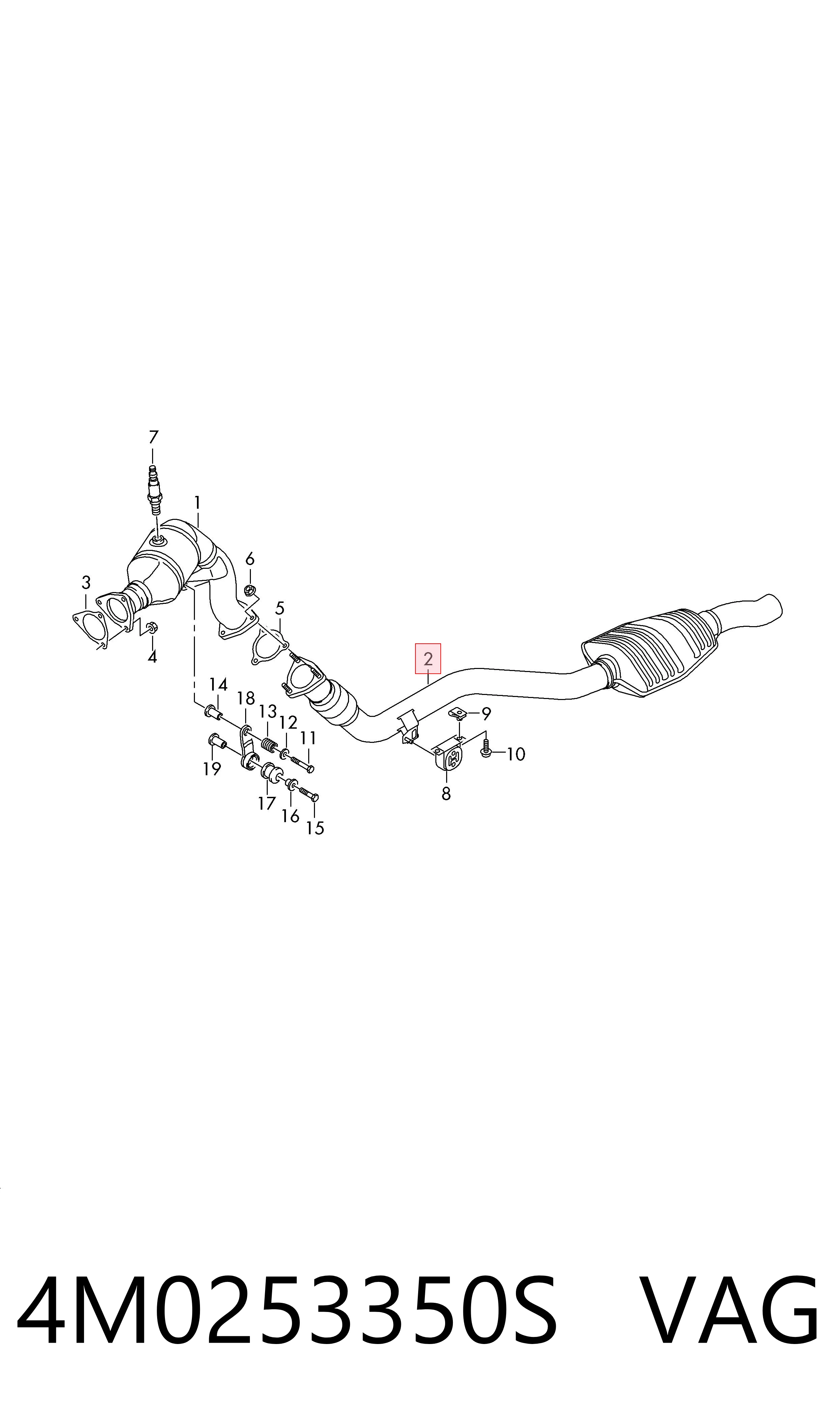 4M0253350S VAG Глушник передній
