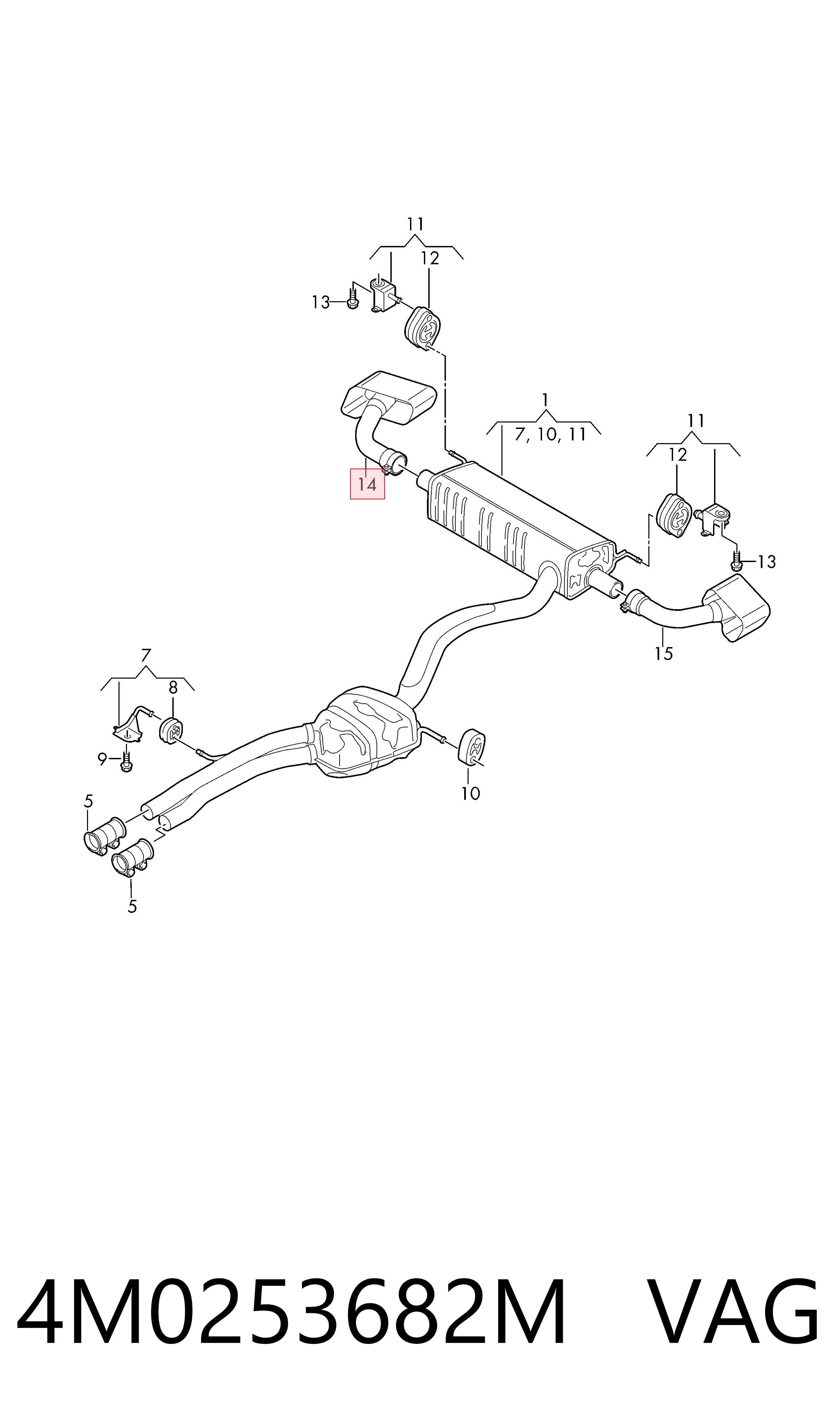 4M0253682M VAG Глушилка