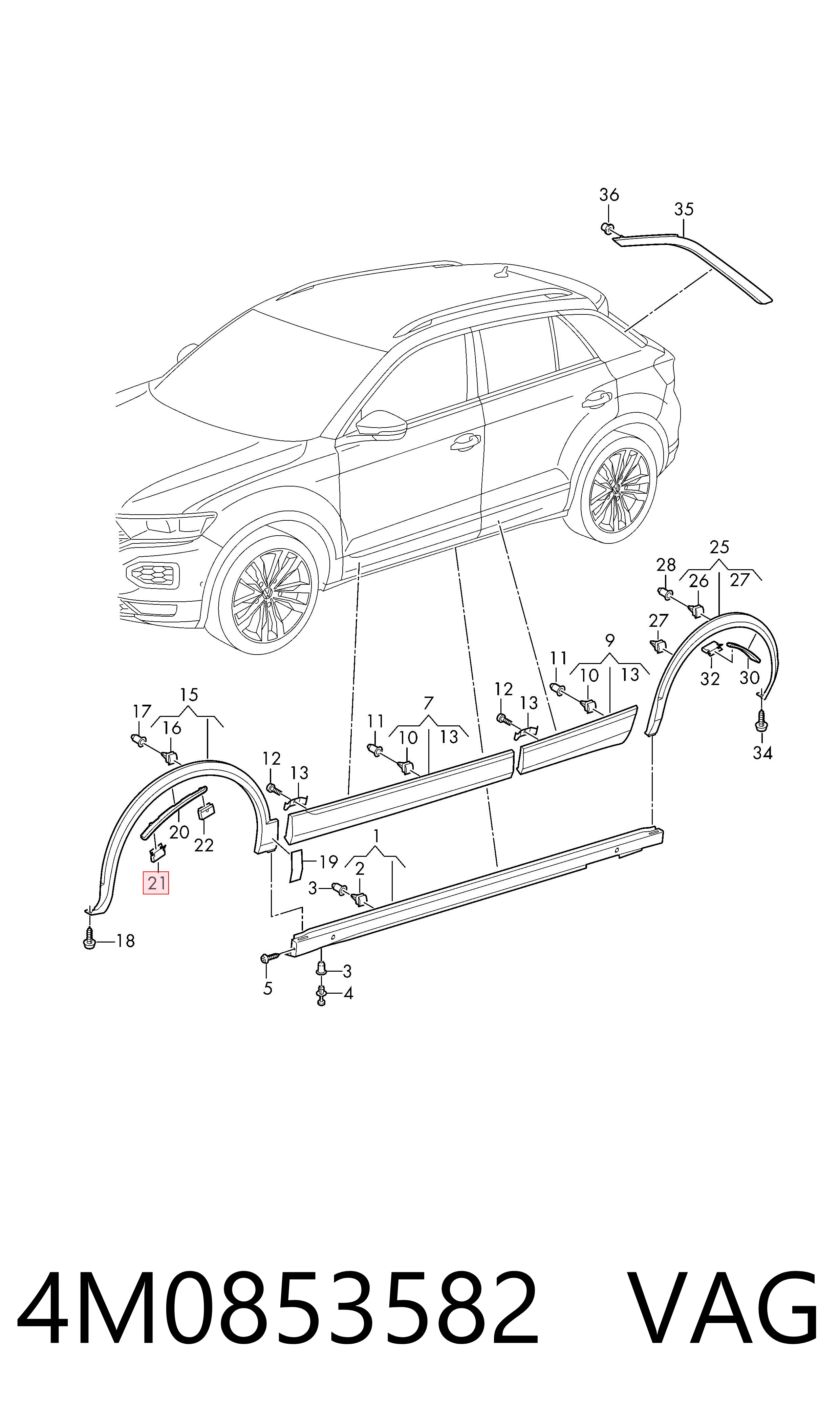 4M0853582 VAG Хомут пружинний