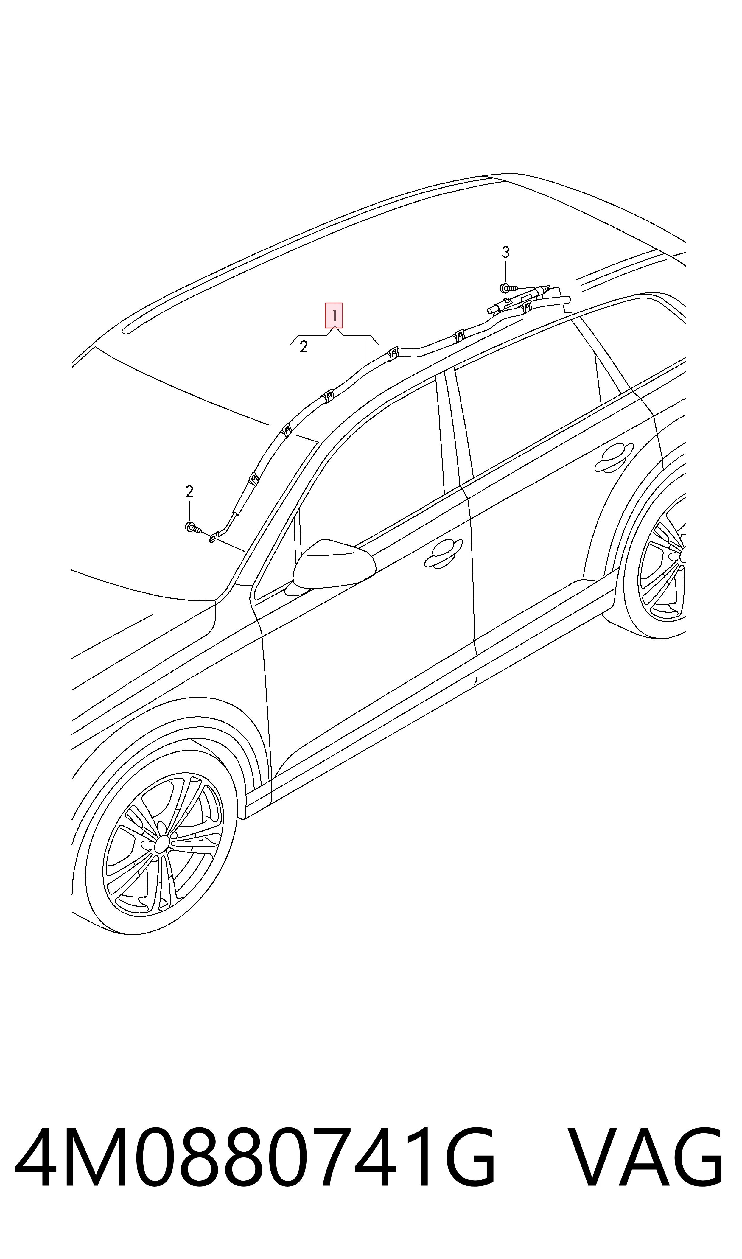 4M0880741G VAG Подушка безпеки, збоку ейрбегів