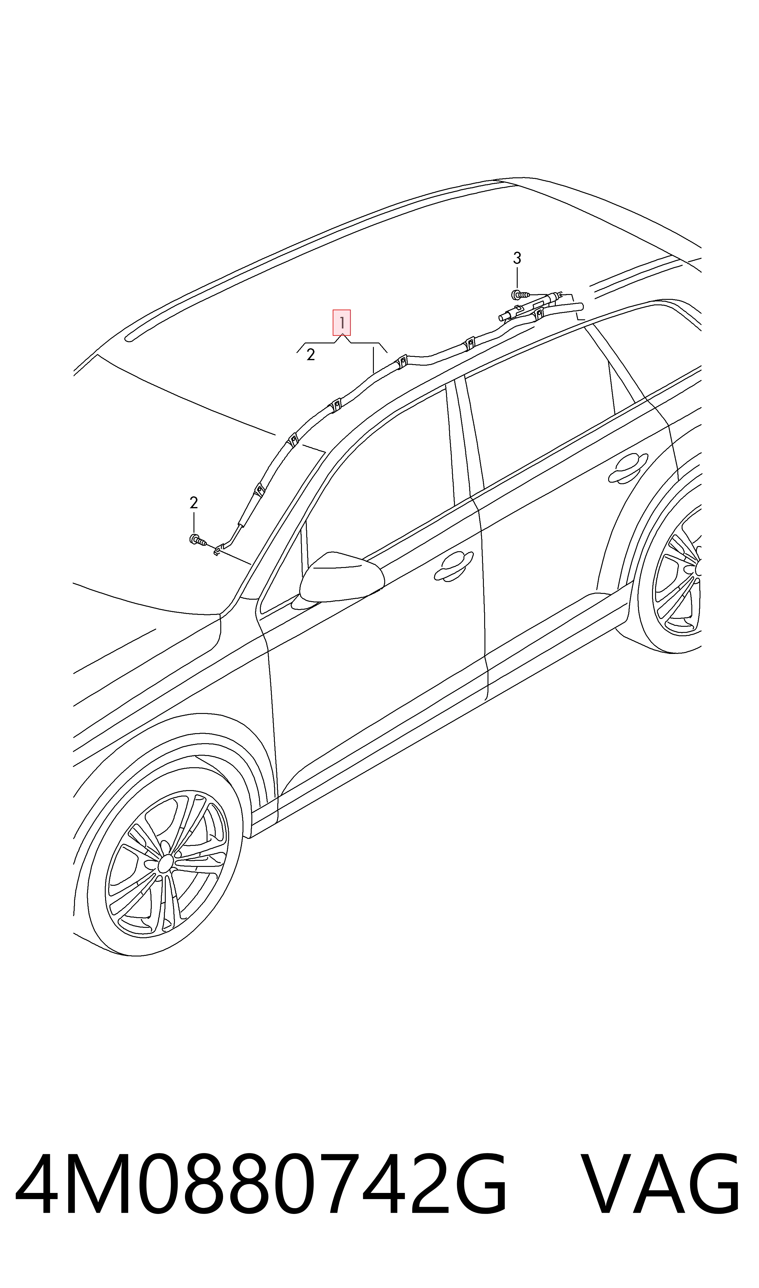4M0880742G VAG Подушка безпеки, збоку права айрбег
