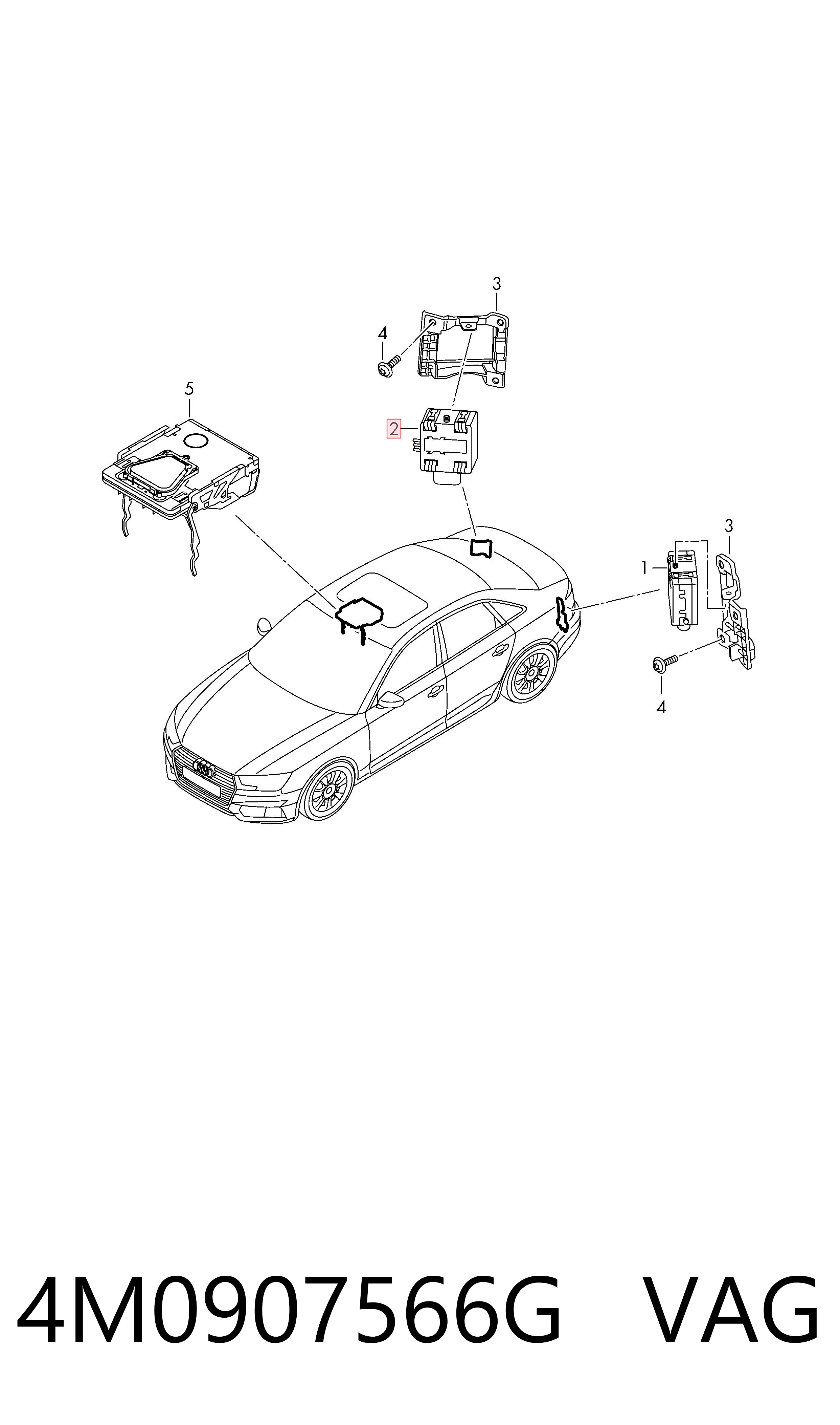 4M0907566G Bentley Датчик контролю мертвої зони, задній