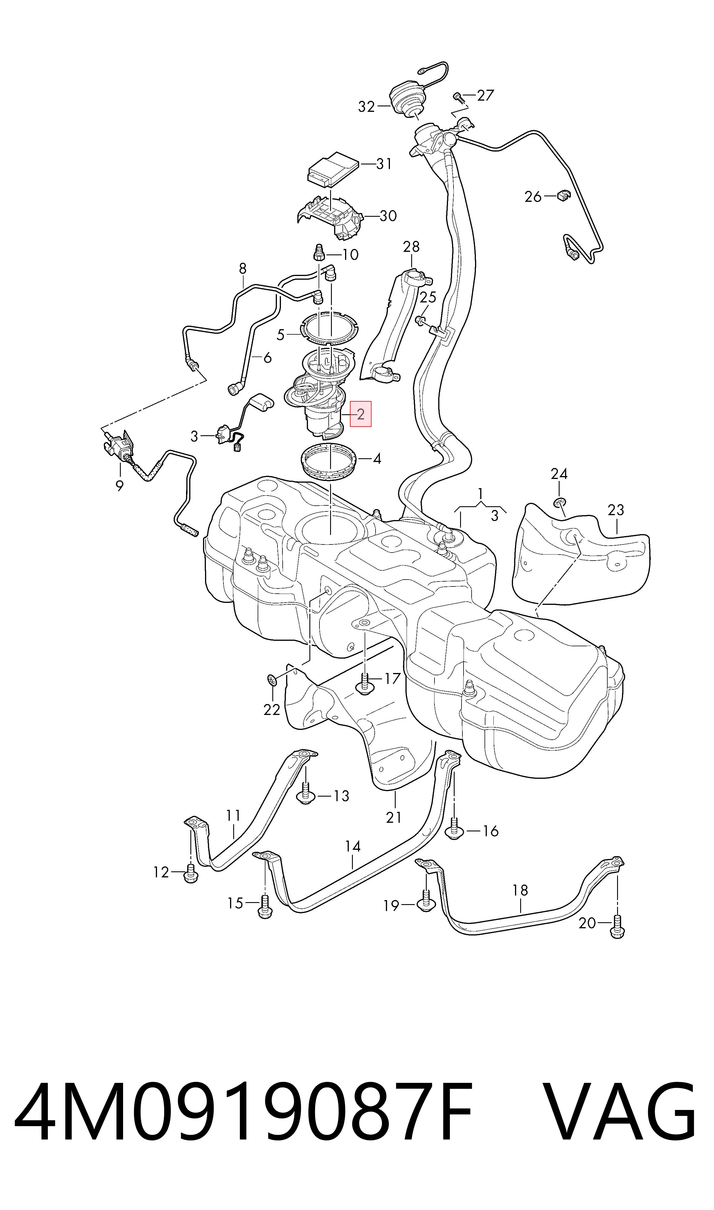 Модуль бензонасоса VAG 4M0919087F ціна, від 49.21 USD