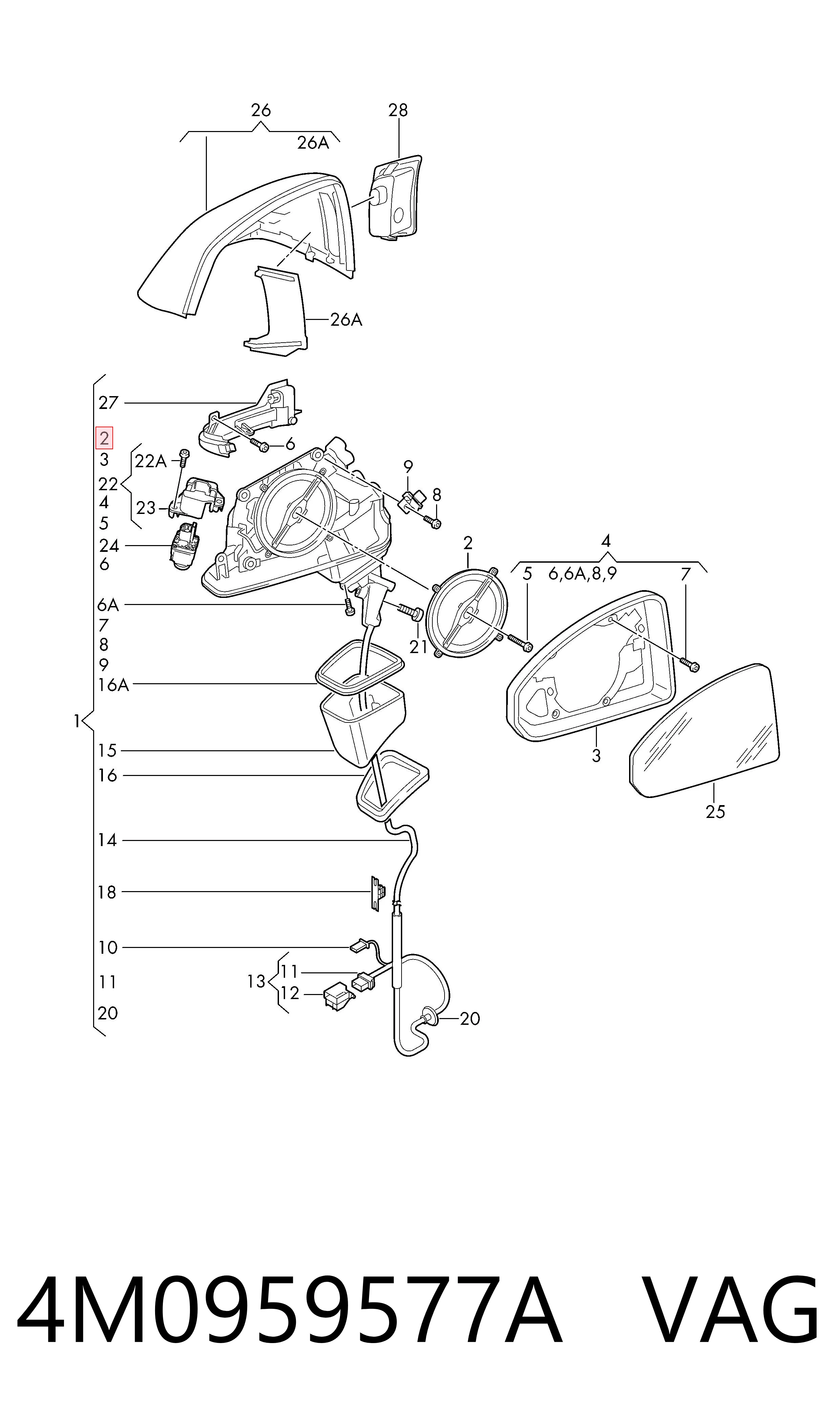  VAG 4M0959577A ціна, від 63.34 USD