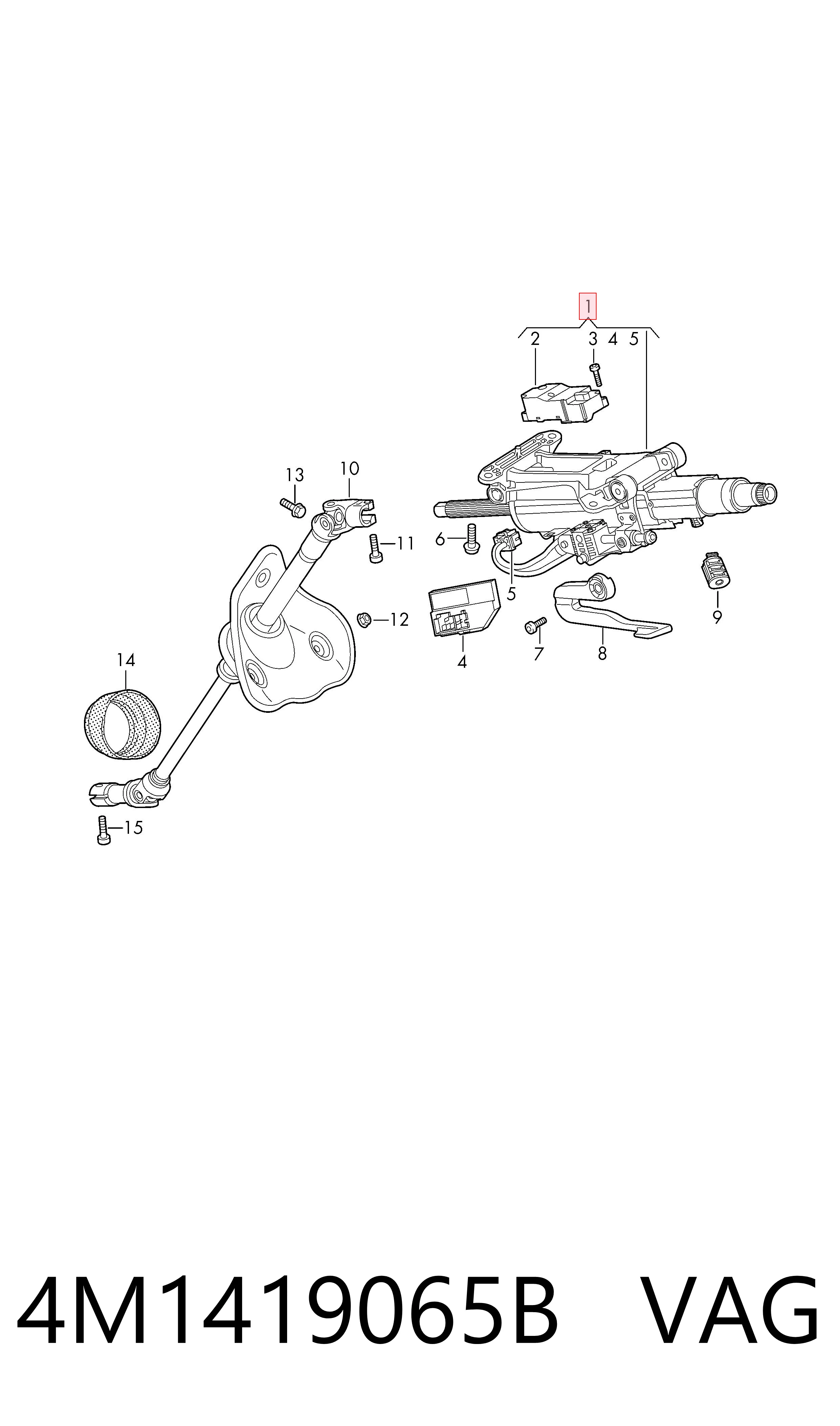 4M1419065B VAG Колонка рульового управління