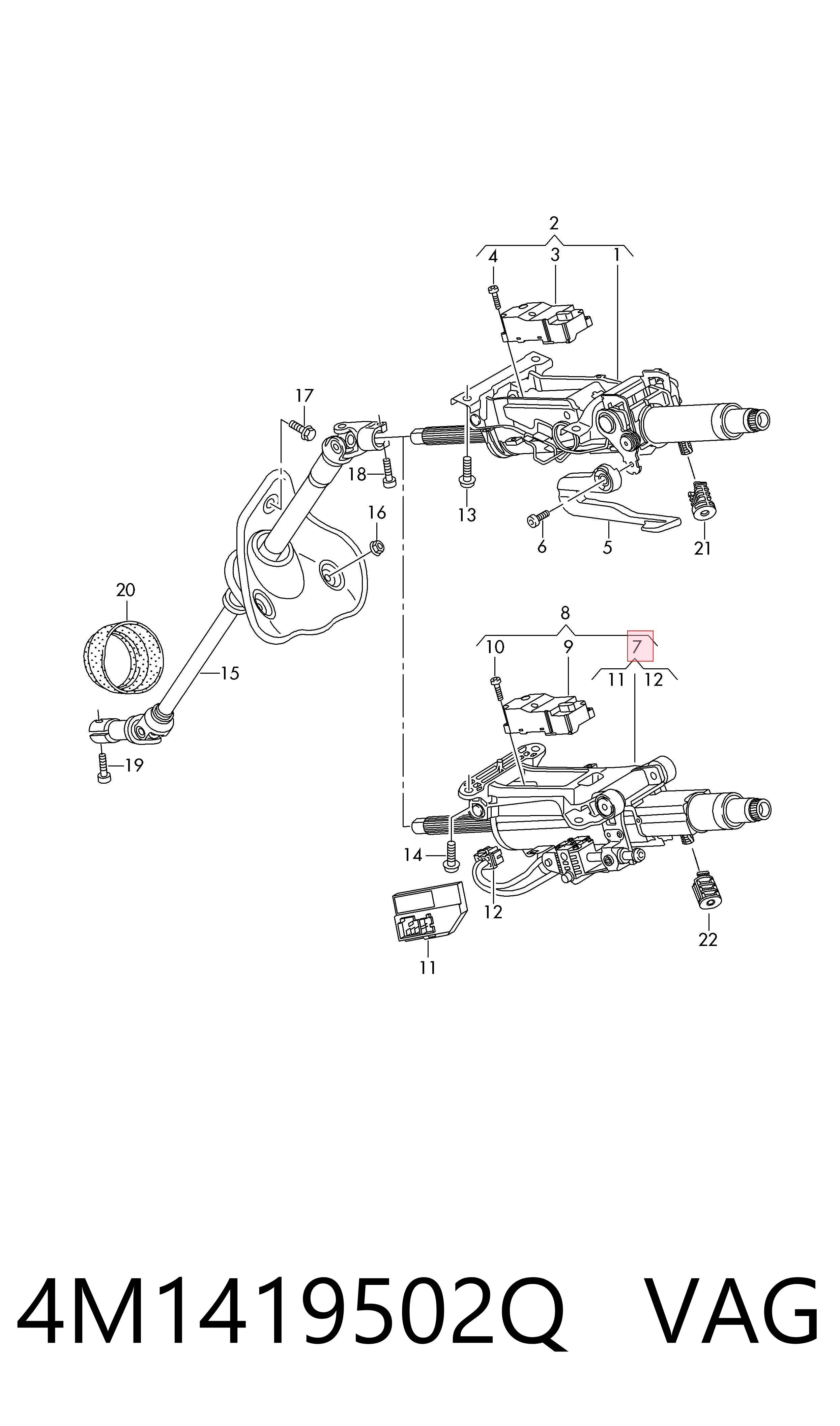 Купити 4M1419502AA Bentley Рульова колонка