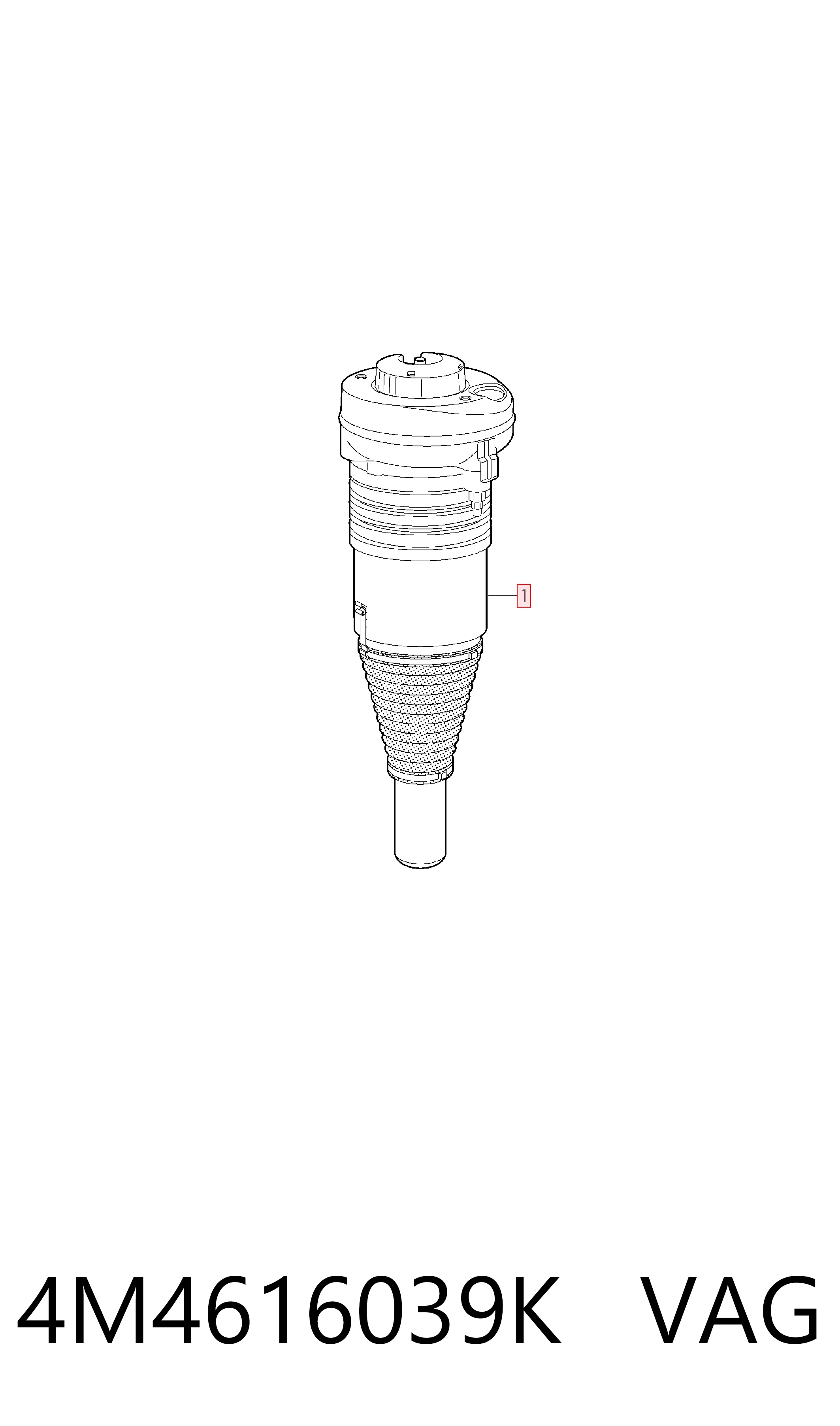 4M4616039K VAG Стійка передня