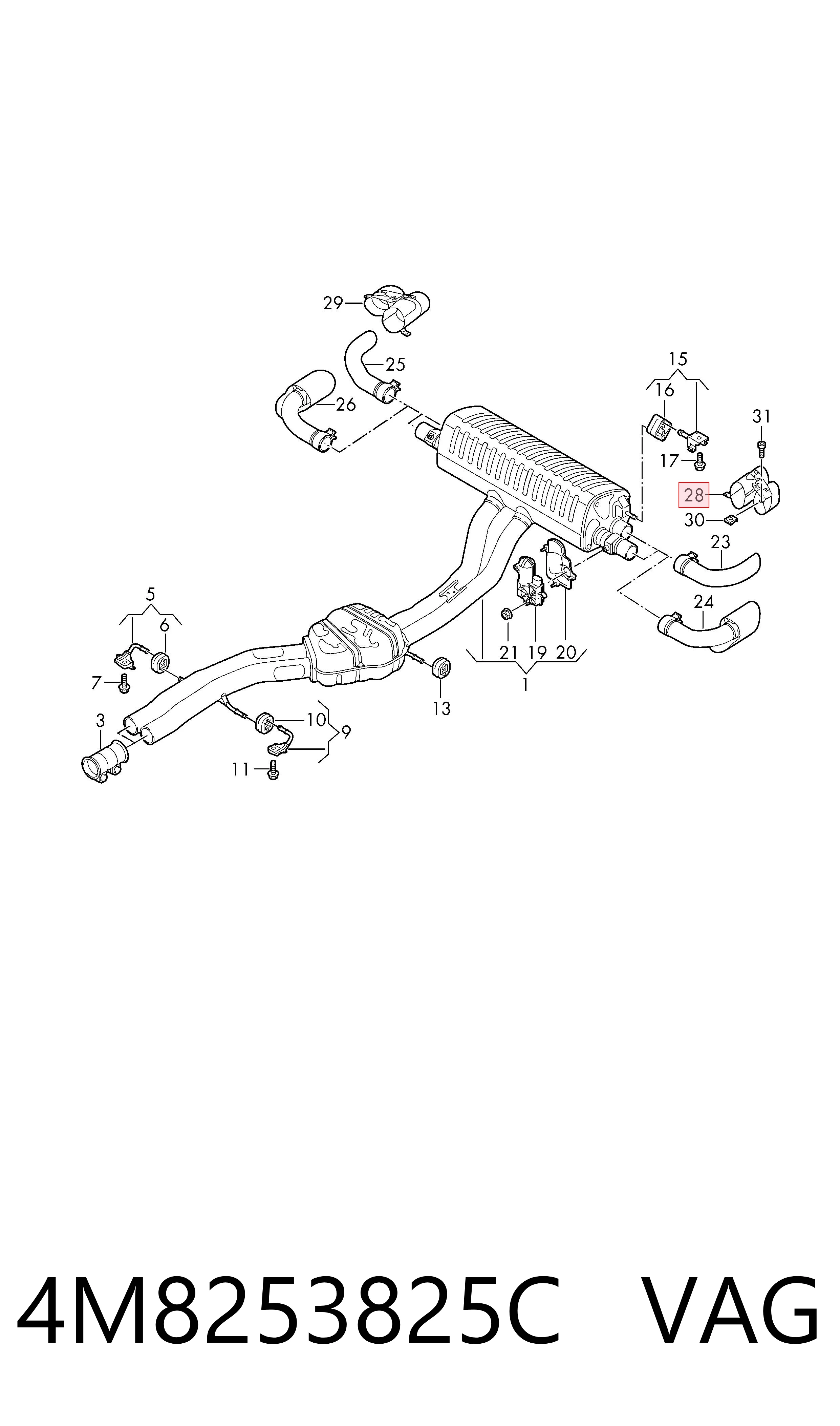 4M8253825C VAG Глушилка