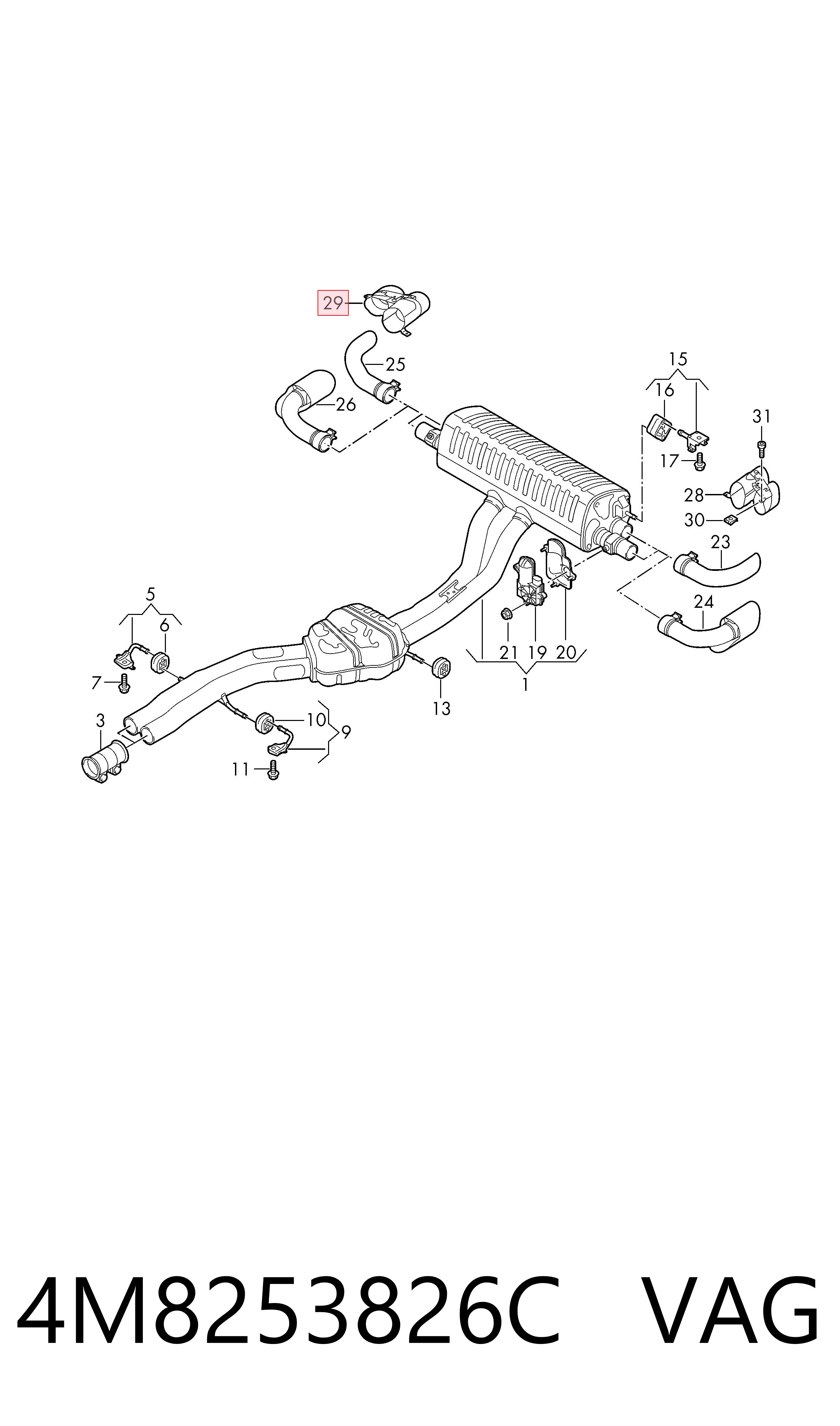 4M8253826C VAG Глушилка