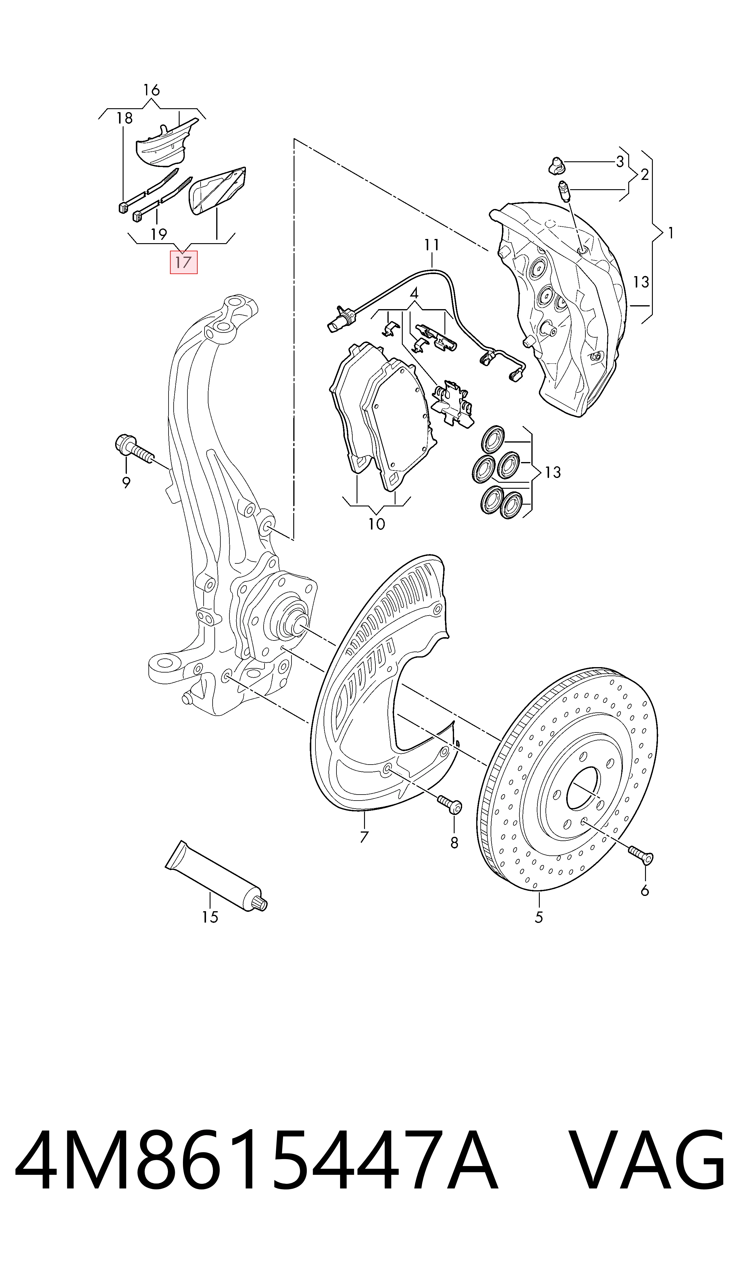  VAG 4M8615447A ціна, від 28.98 USD