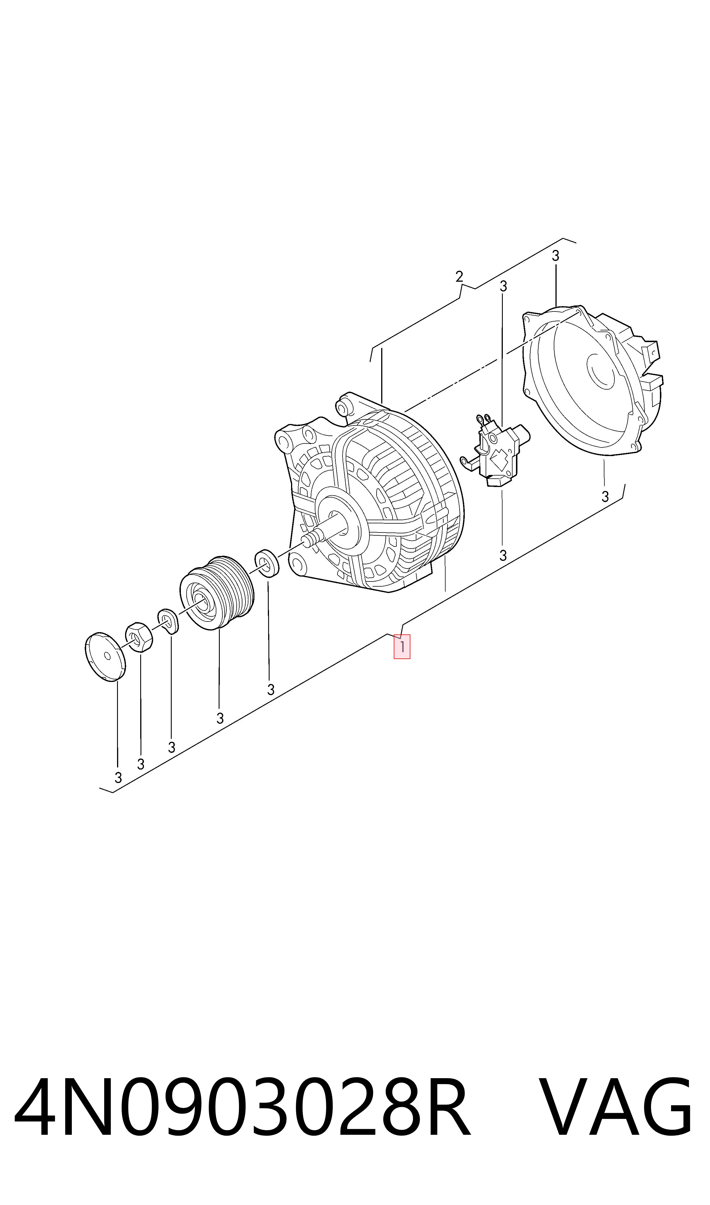 4N0903028R VAG Авто генератор