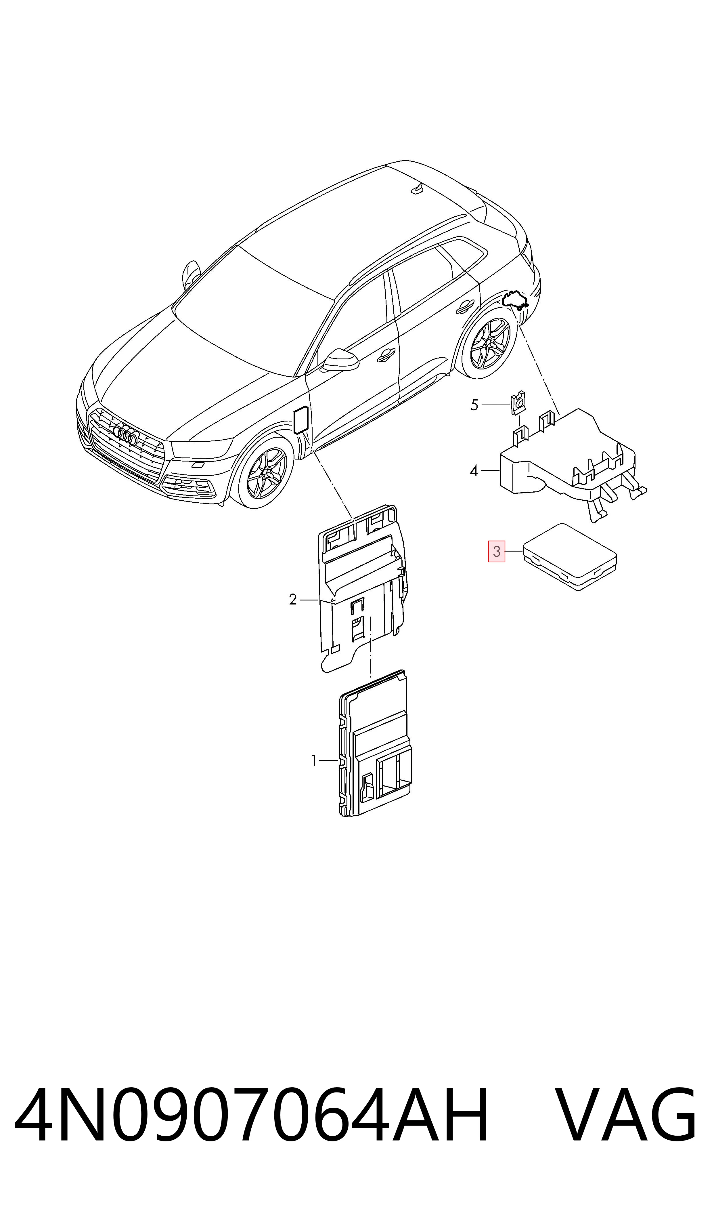 Блок комфорту VAG 4N0907064AH ціна, від 228.05 USD