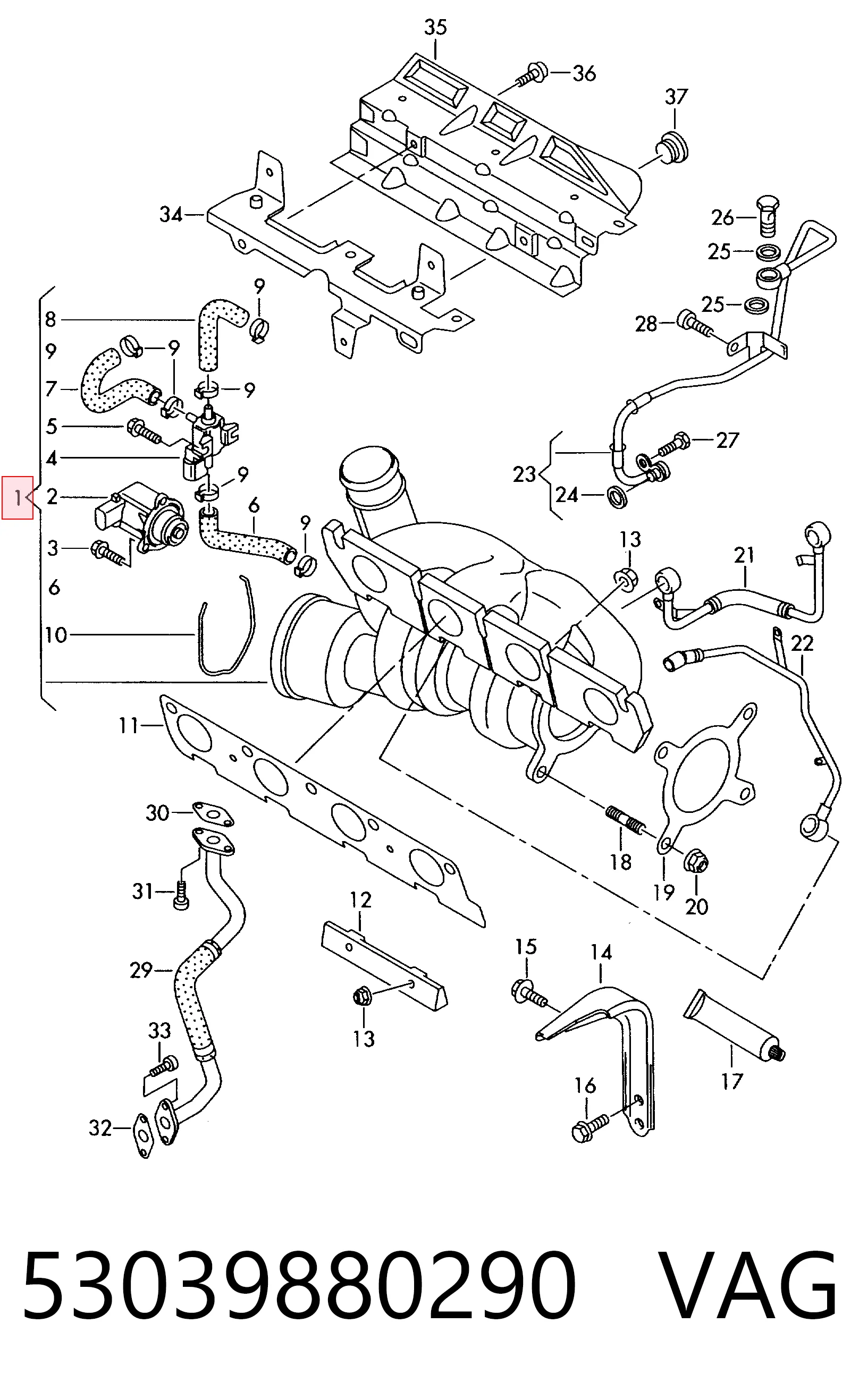 Турбіна Garrett 53039880290 ціна, від 189.99 USD