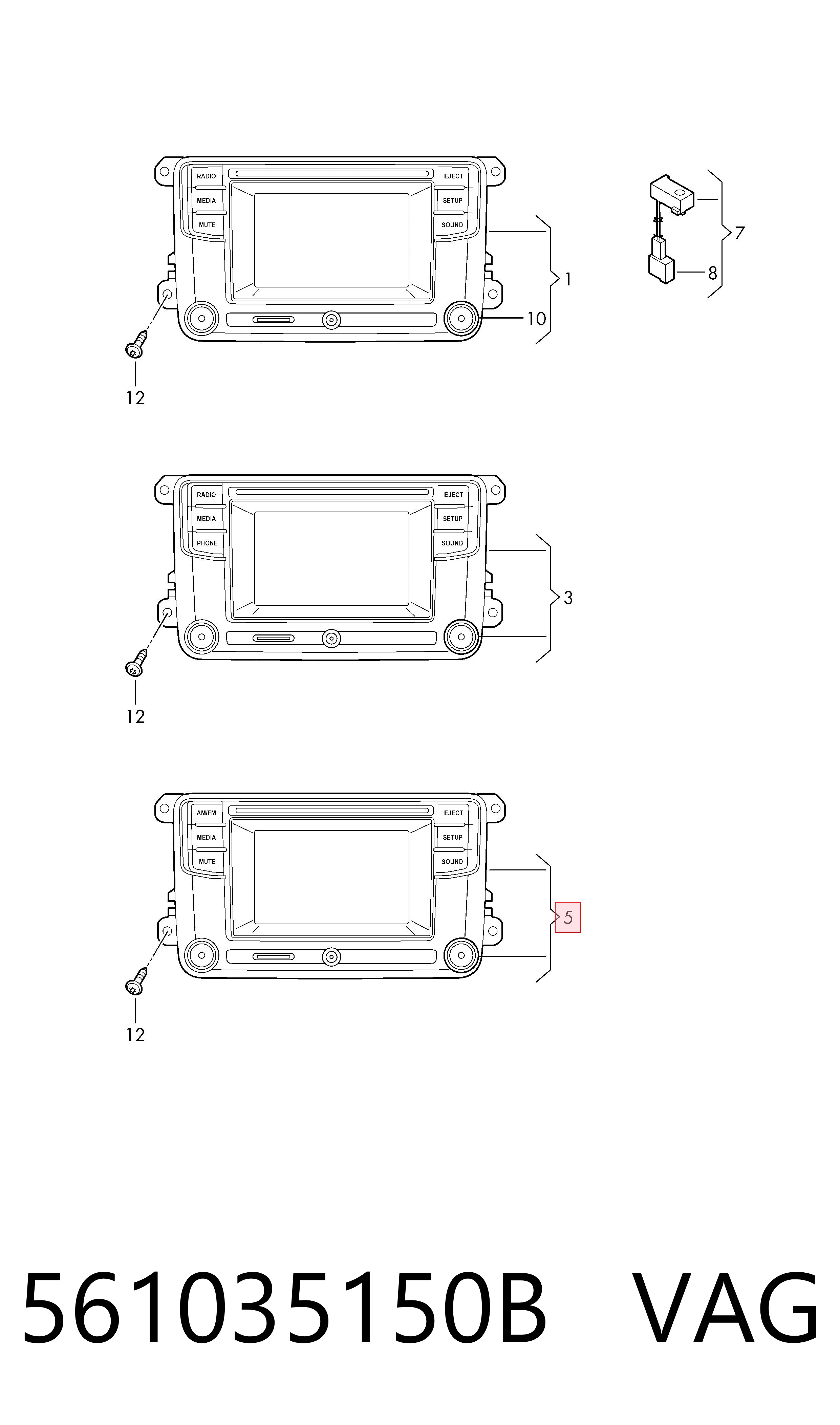 Дисплей бортового комп'ютера VAG 561035150B ціна, від 119.09 USD