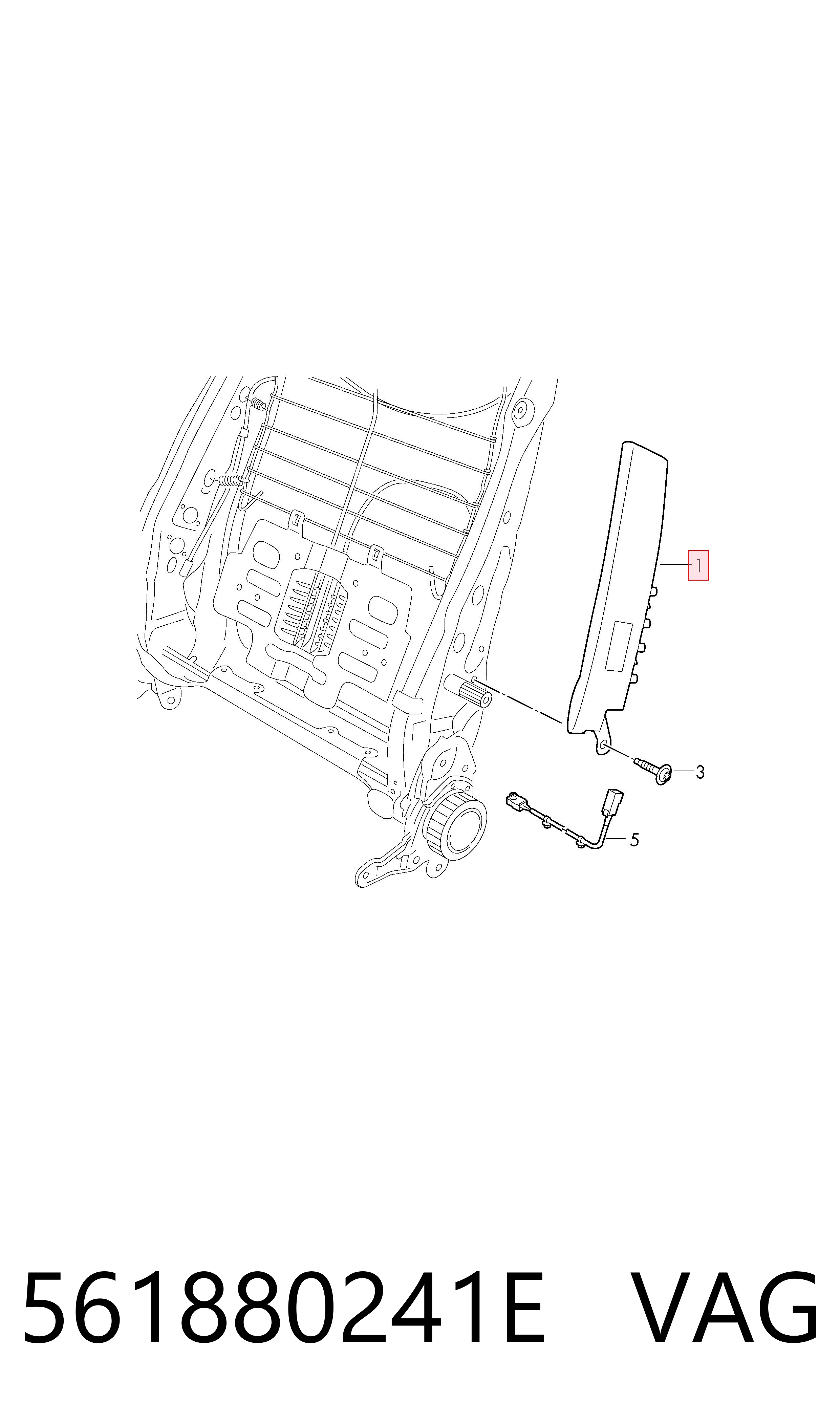 561880241E VAG Подушка безпеки AIRBAG спинки сидіння, лівого